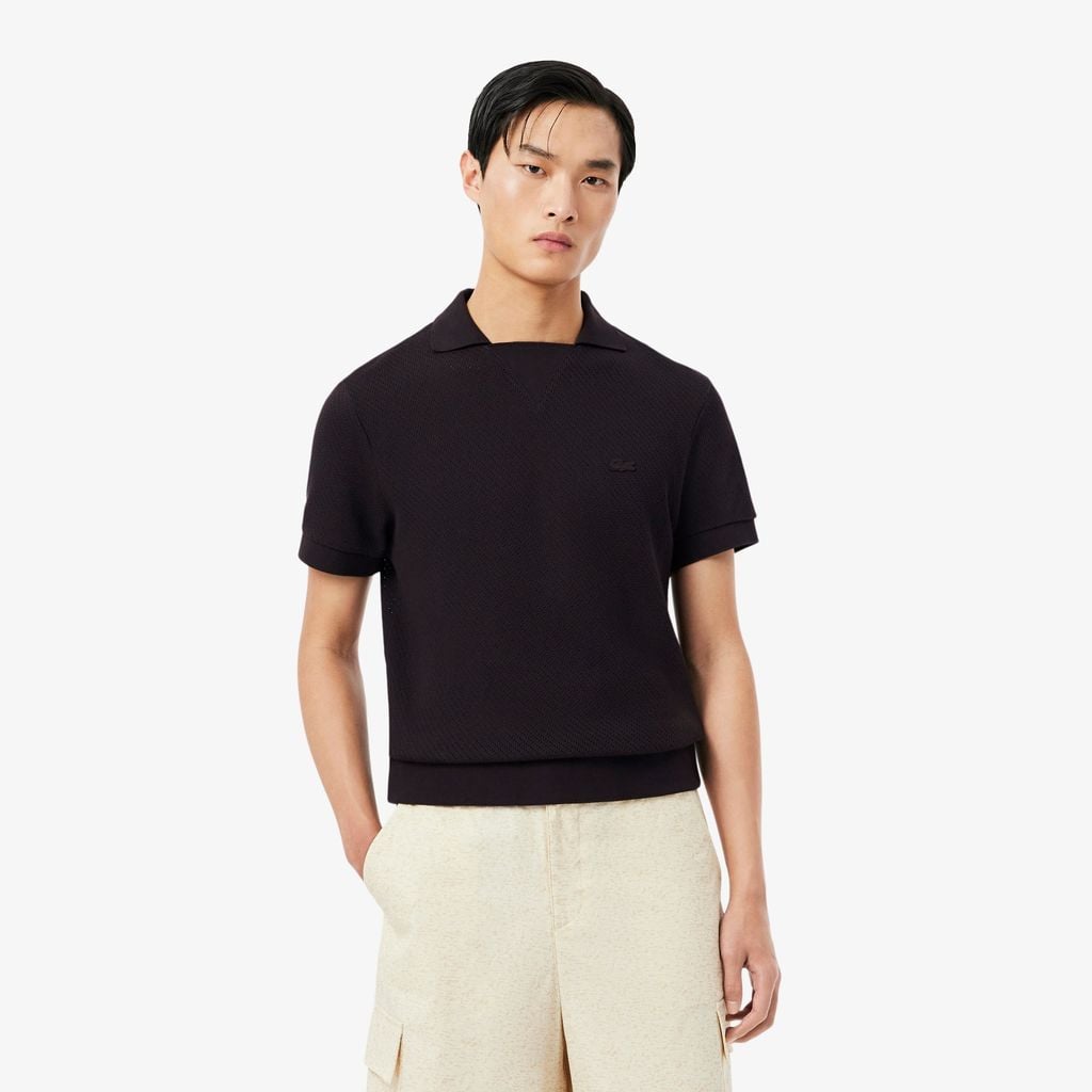 Áo Polo Lacoste Nam Dáng Suông Chất Liệu Cotton Chi Tiết Ren
