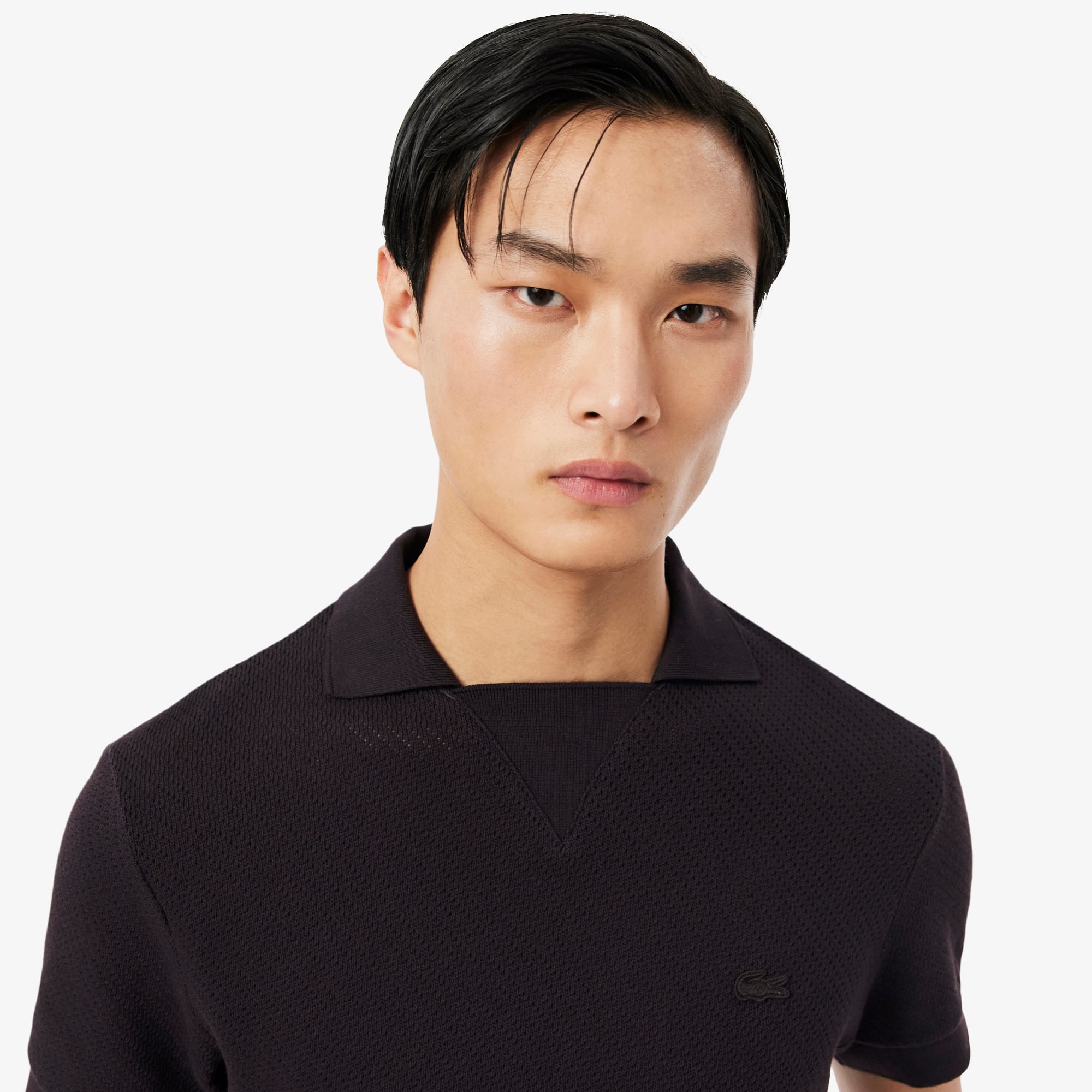 Áo Polo Lacoste Nam Dáng Suông Chất Liệu Cotton Chi Tiết Ren