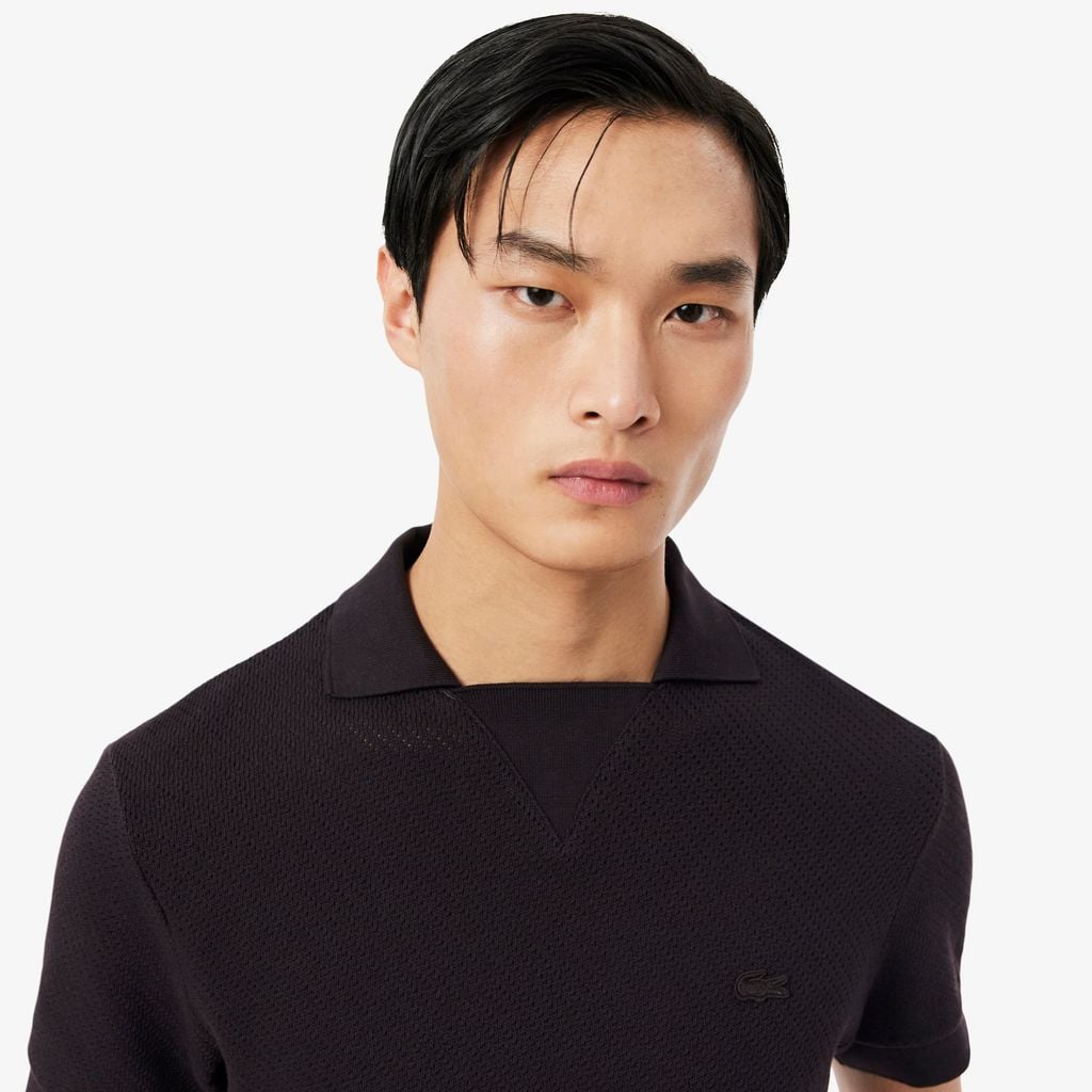 Áo Polo Lacoste Nam Dáng Suông Chất Liệu Cotton Chi Tiết Ren