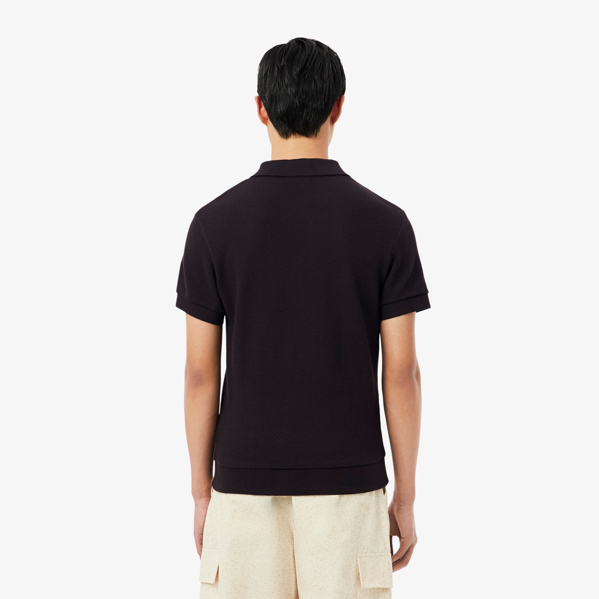 Áo Polo Lacoste Nam Dáng Suông Chất Liệu Cotton Chi Tiết Ren