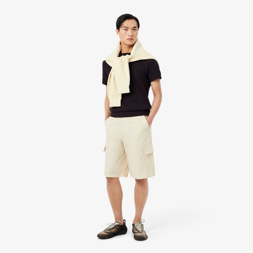 Áo Polo Lacoste Nam Dáng Suông Chất Liệu Cotton Chi Tiết Ren