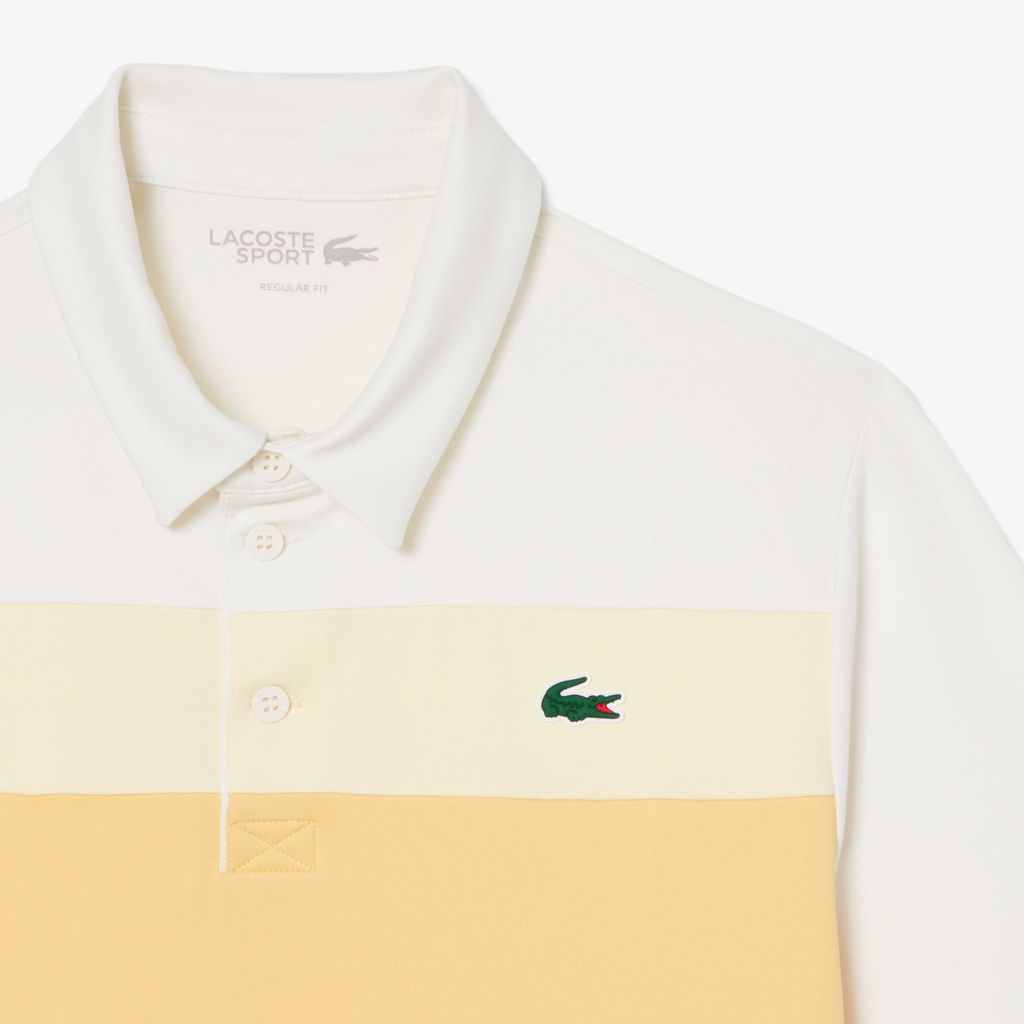 Áo Polo Golf Lacoste Nam Dáng Suông Co Giãn Họa Tiết Color-Block Công Nghệ Thoáng Khí
