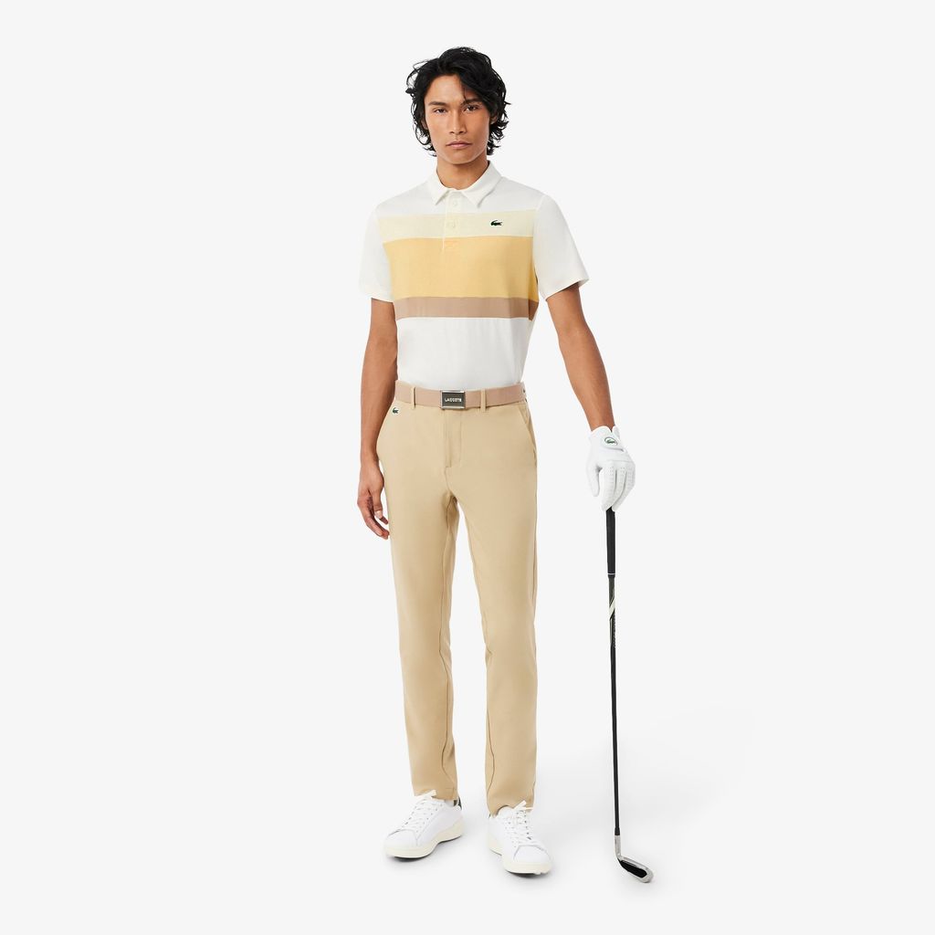 Áo Polo Golf Lacoste Nam Dáng Suông Co Giãn Họa Tiết Color-Block Công Nghệ Thoáng Khí