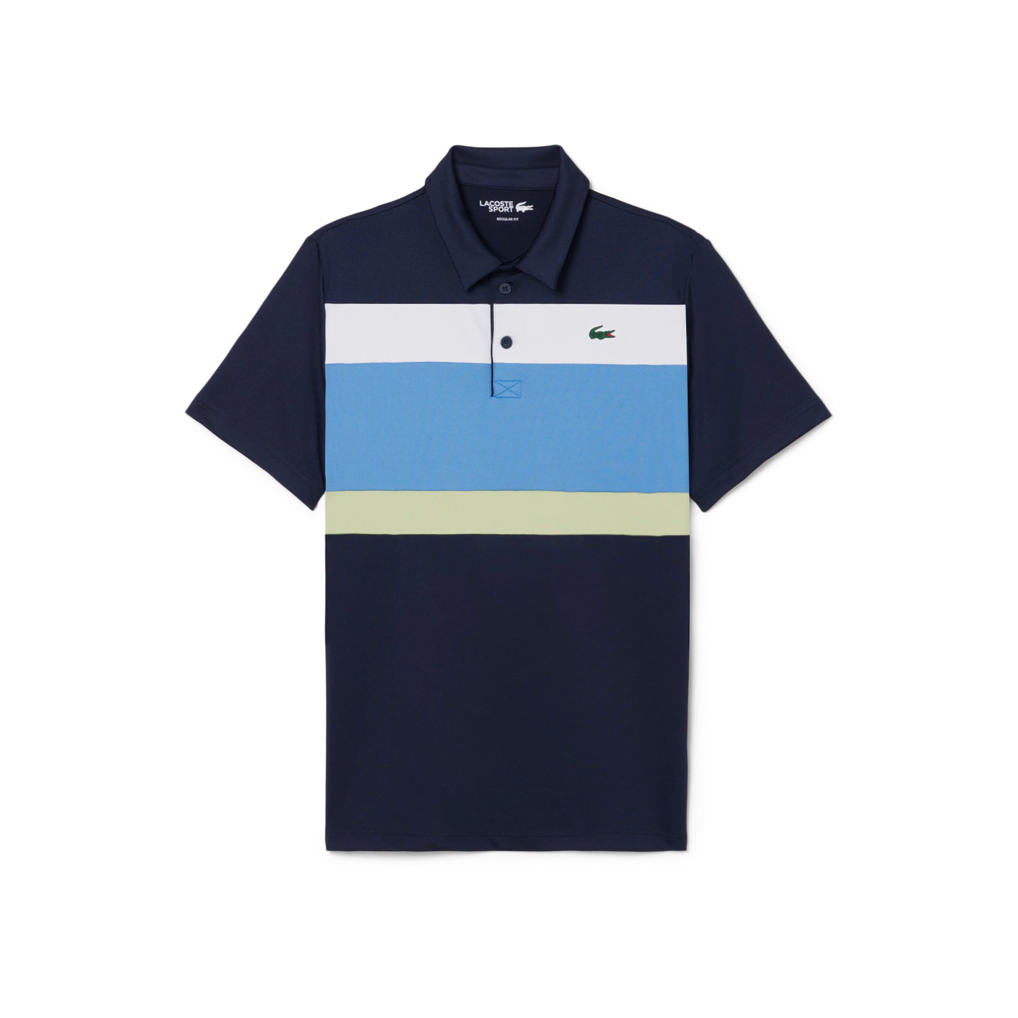 Áo Polo Golf Lacoste Nam Dáng Suông Co Giãn Họa Tiết Color-Block Công Nghệ Thoáng Khí
