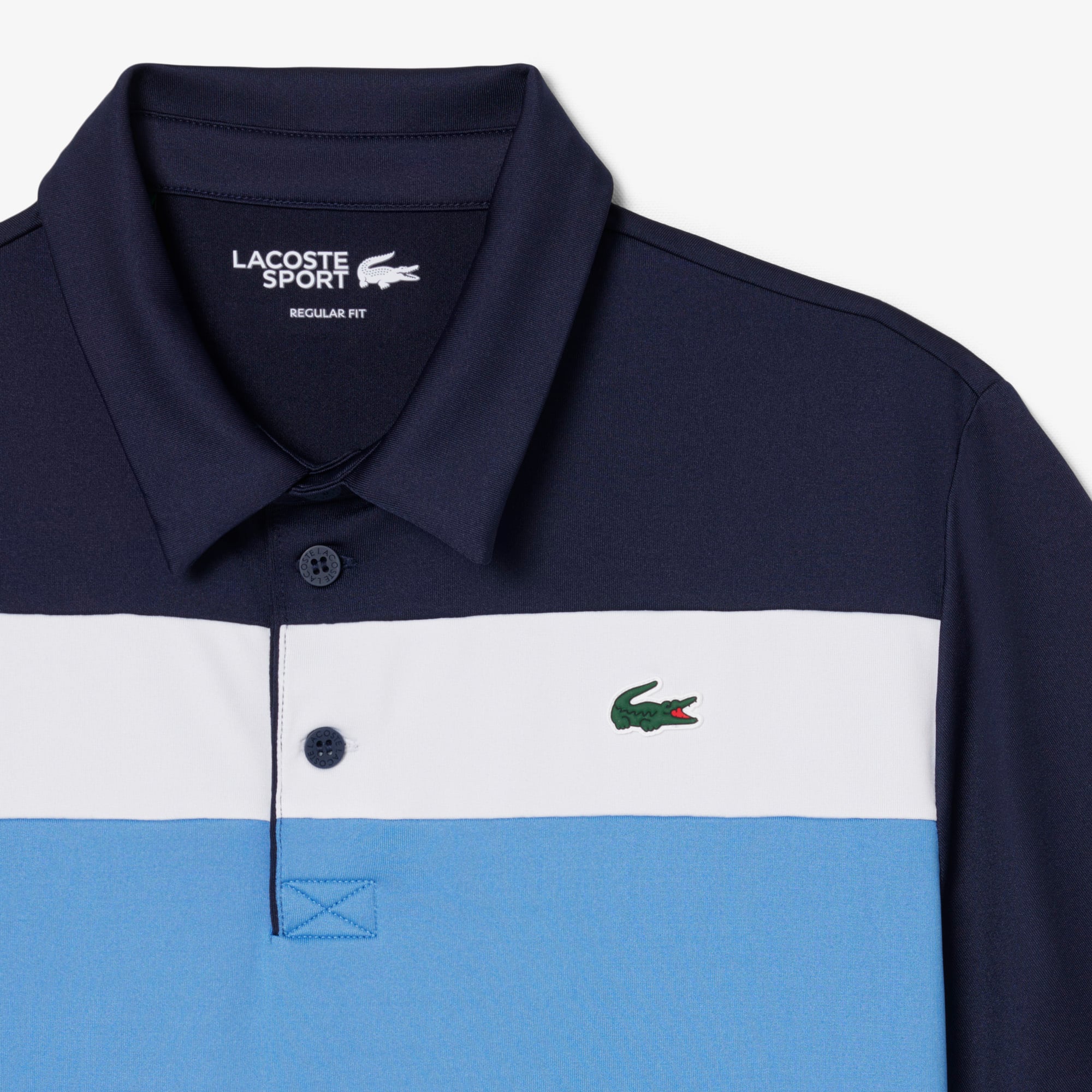 Áo Polo Golf Lacoste Nam Dáng Suông Co Giãn Họa Tiết Color-Block Công Nghệ Thoáng Khí