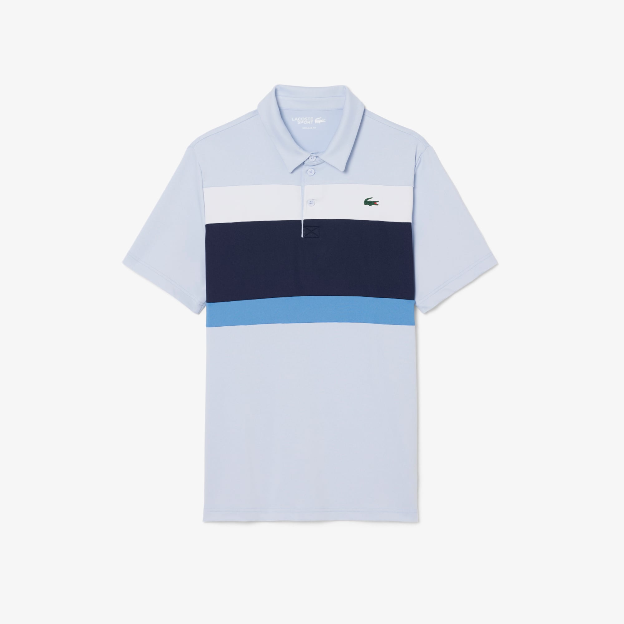 Áo Polo Golf Lacoste Nam Dáng Suông Co Giãn Họa Tiết Color-Block Công Nghệ Thoáng Khí