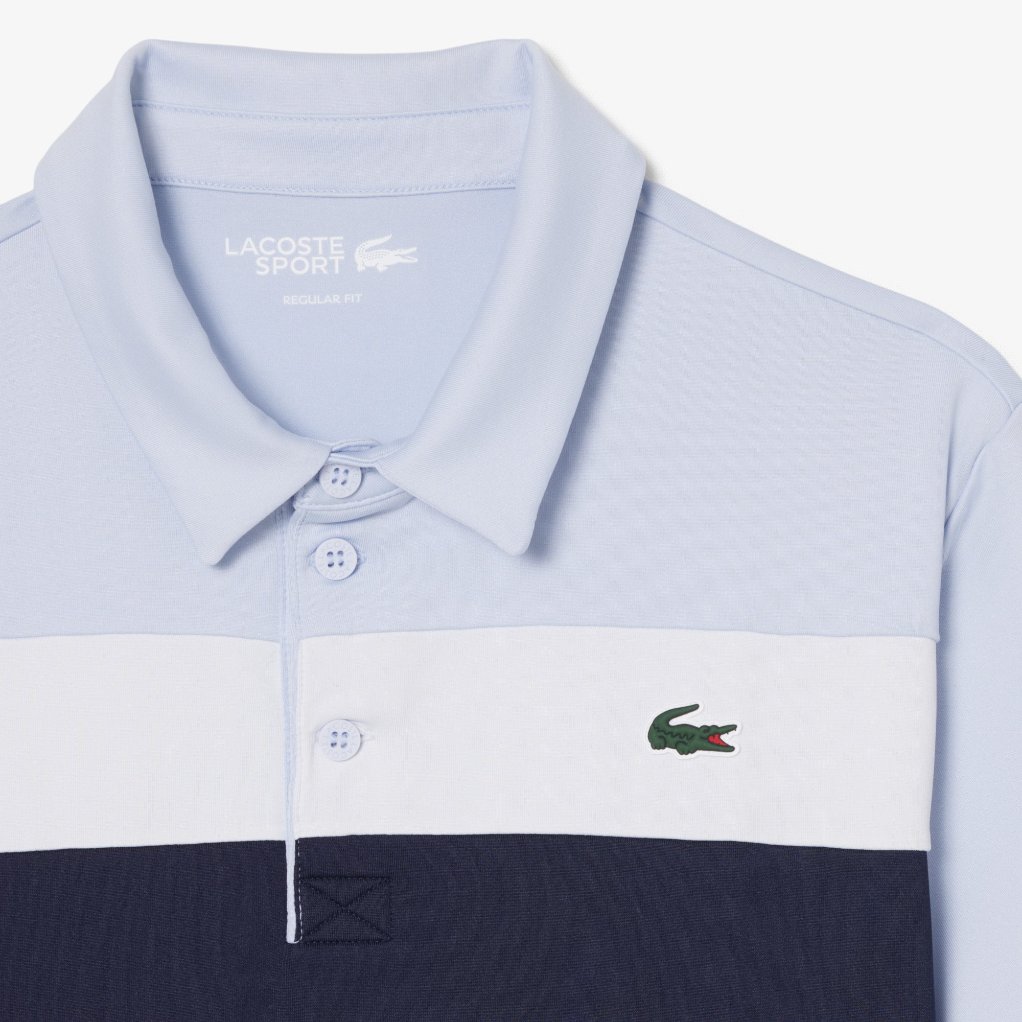 Áo Polo Golf Lacoste Nam Dáng Suông Co Giãn Họa Tiết Color-Block Công Nghệ Thoáng Khí
