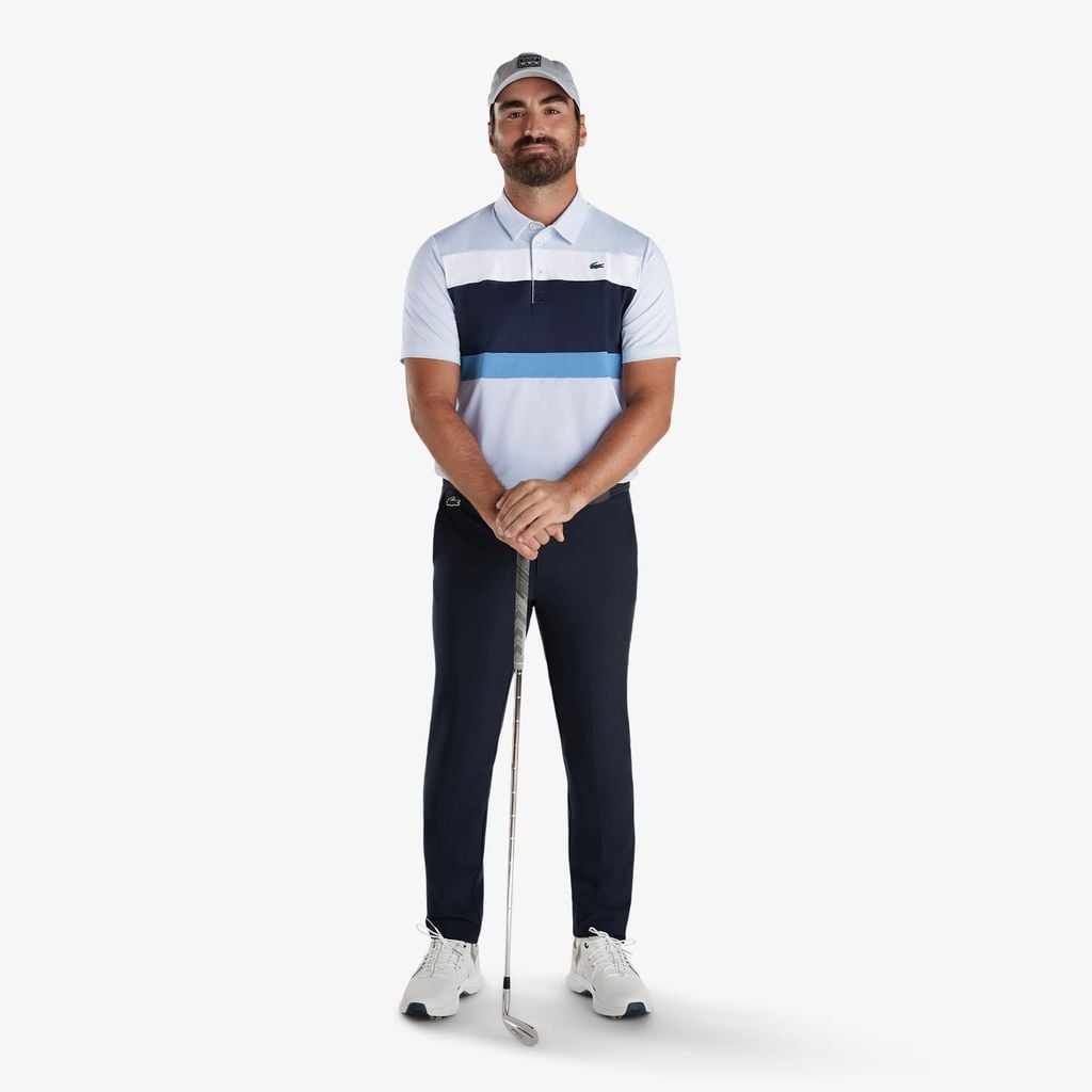 Áo Polo Golf Lacoste Nam Dáng Suông Co Giãn Họa Tiết Color-Block Công Nghệ Thoáng Khí