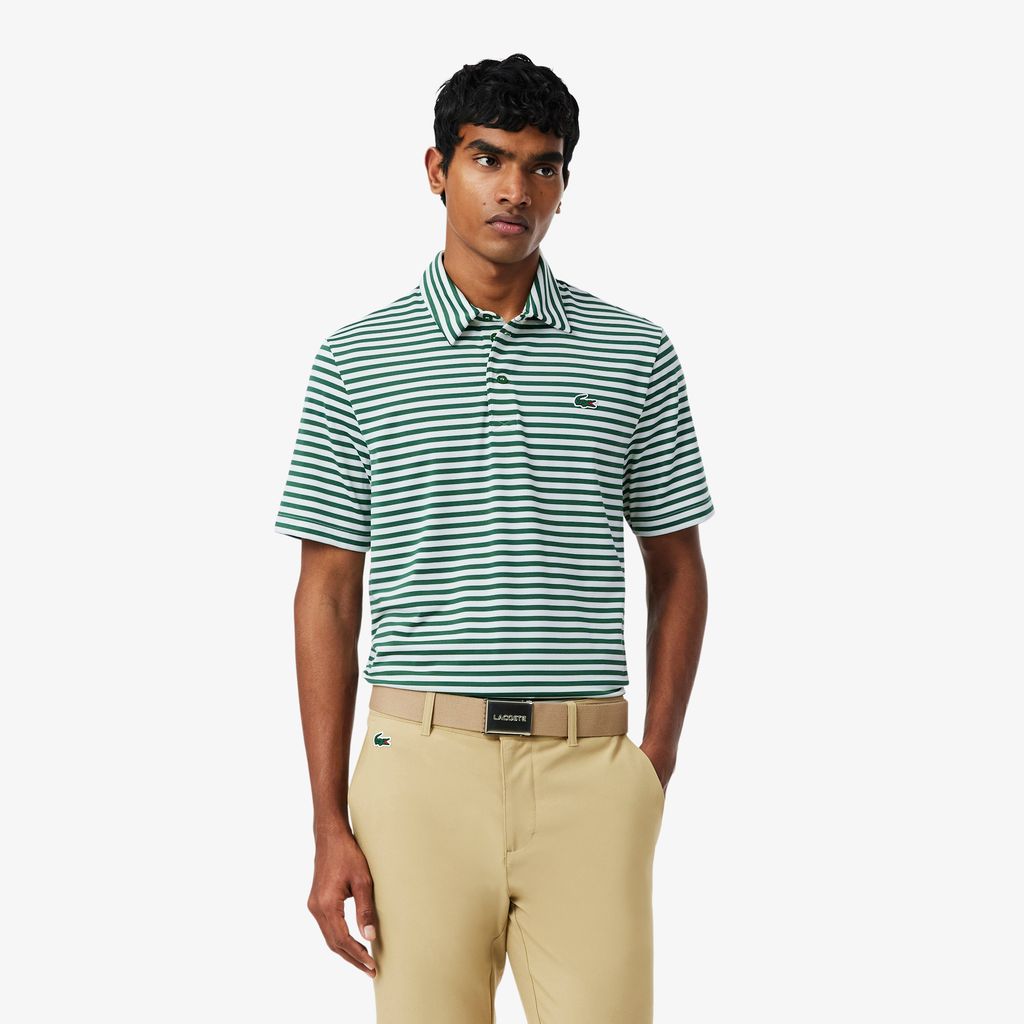 Áo Polo Golf Lacoste Nam Dáng Suông Kẻ Sọc Công Nghệ Thoáng Khí