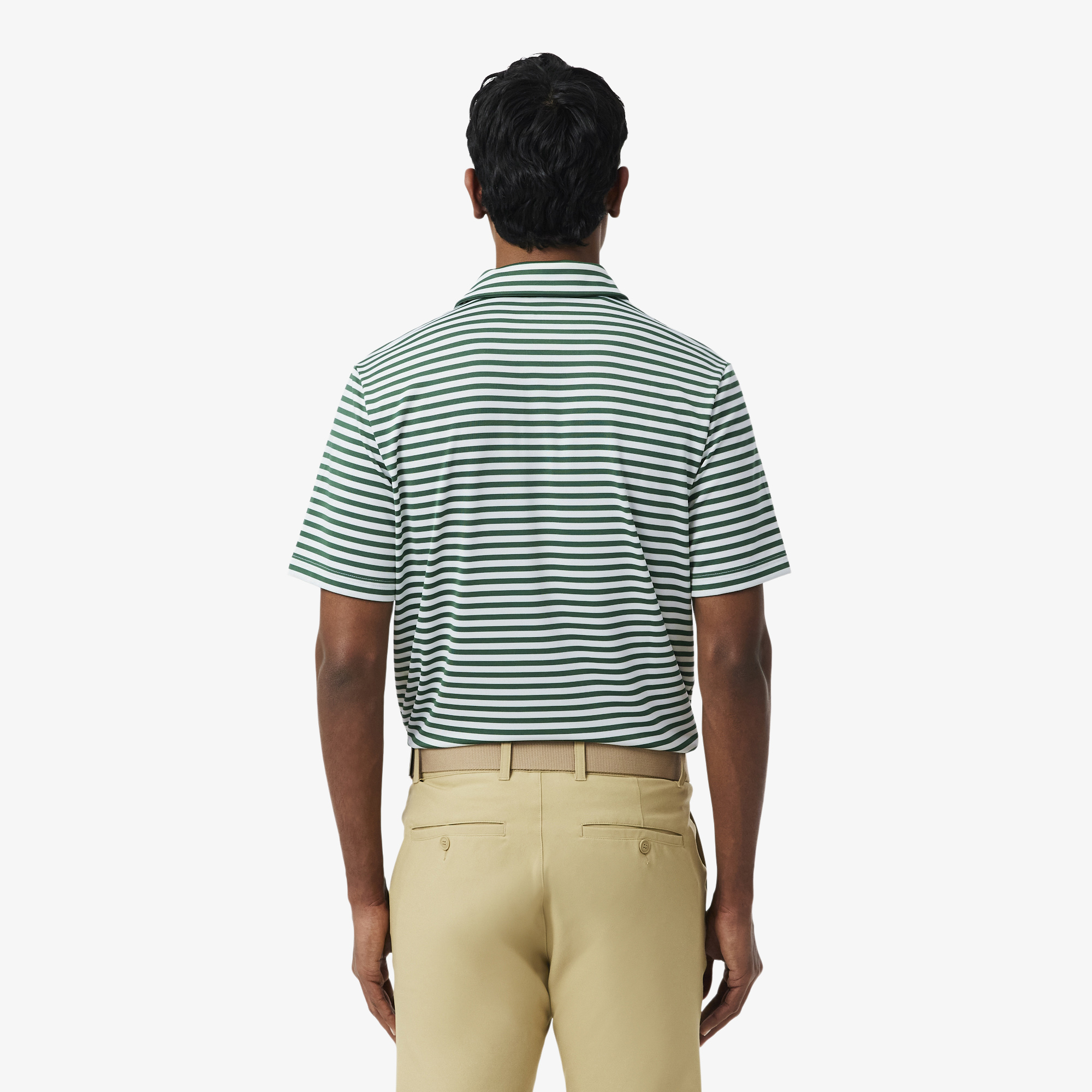 Áo Polo Golf Lacoste Nam Dáng Suông Kẻ Sọc Công Nghệ Thoáng Khí