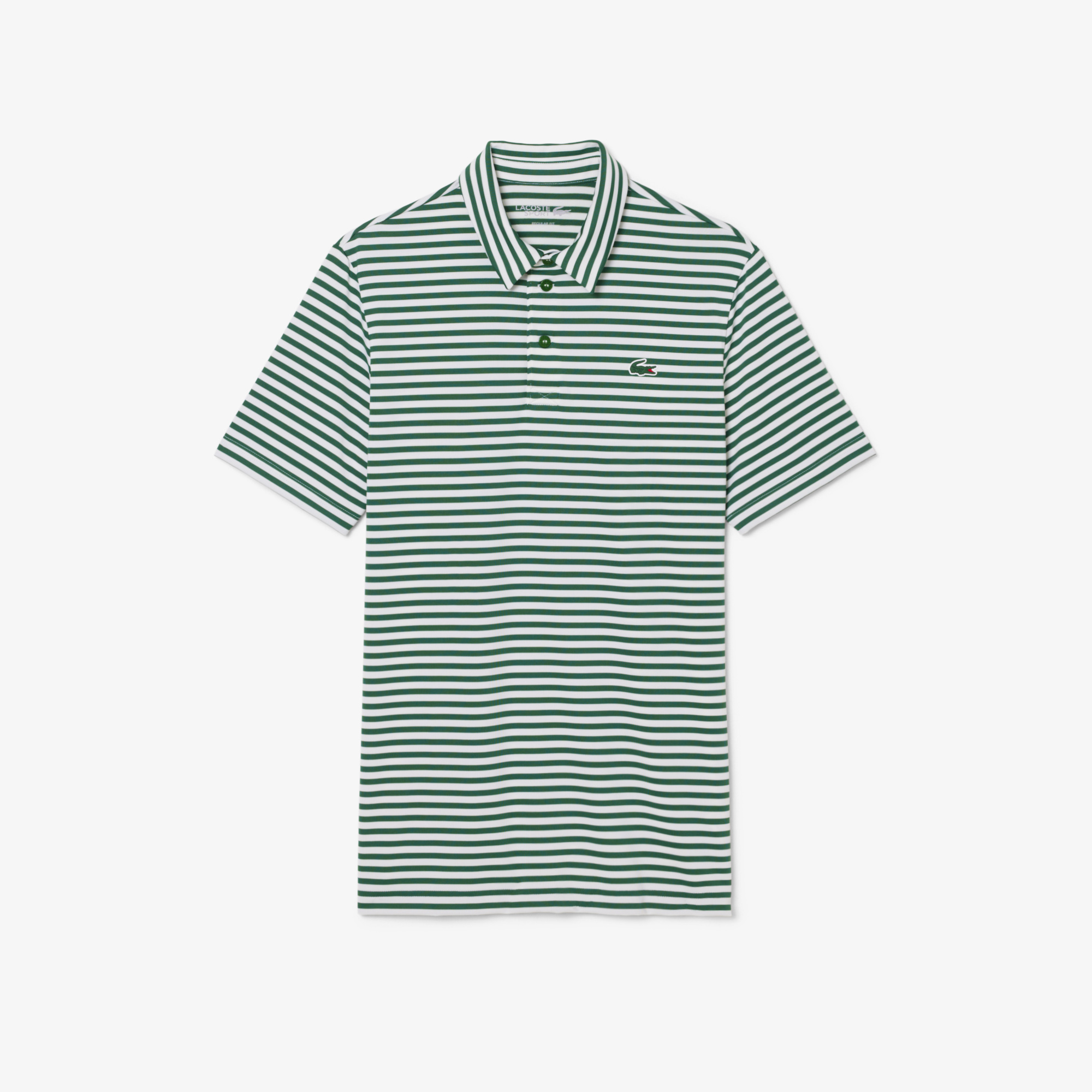 Áo Polo Golf Lacoste Nam Dáng Suông Kẻ Sọc Công Nghệ Thoáng Khí