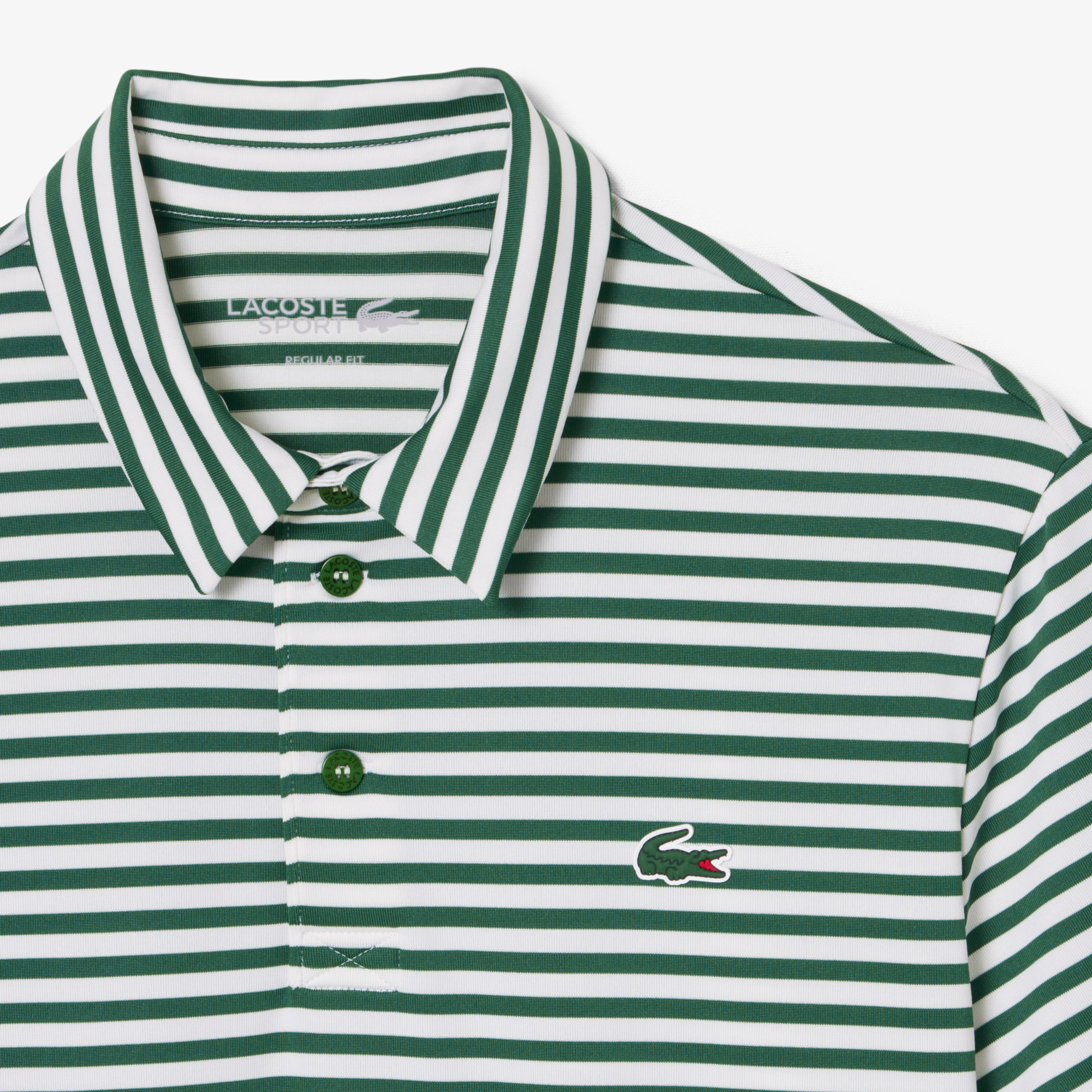 Áo Polo Golf Lacoste Nam Dáng Suông Kẻ Sọc Công Nghệ Thoáng Khí