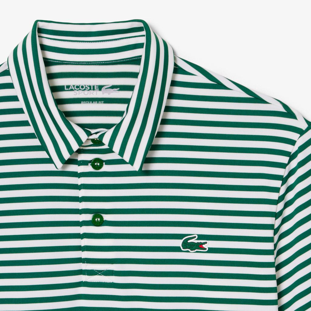 Áo Polo Golf Lacoste Nam Dáng Suông Kẻ Sọc Công Nghệ Thoáng Khí