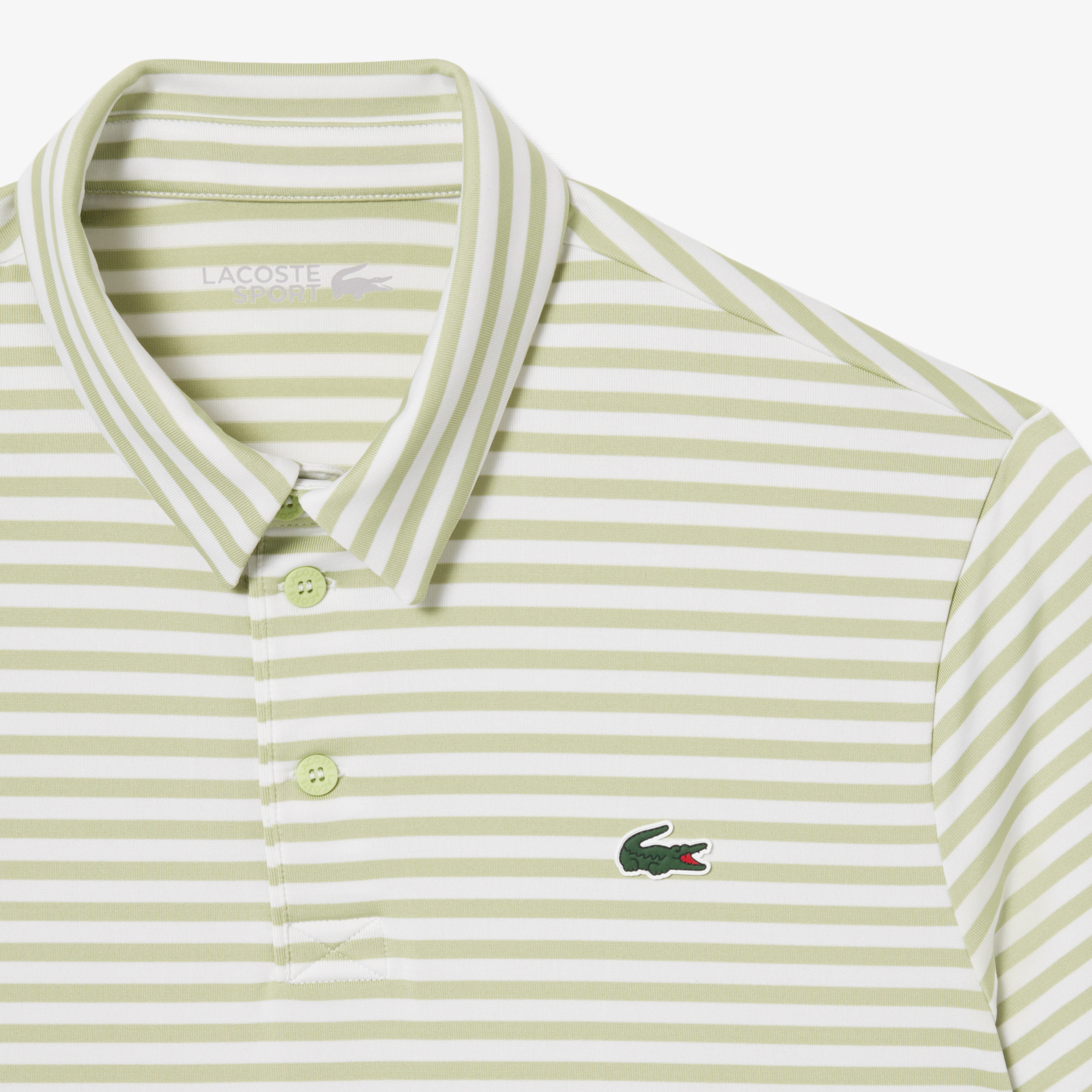 Áo Polo Golf Lacoste Nam Dáng Suông Kẻ Sọc Công Nghệ Thoáng Khí