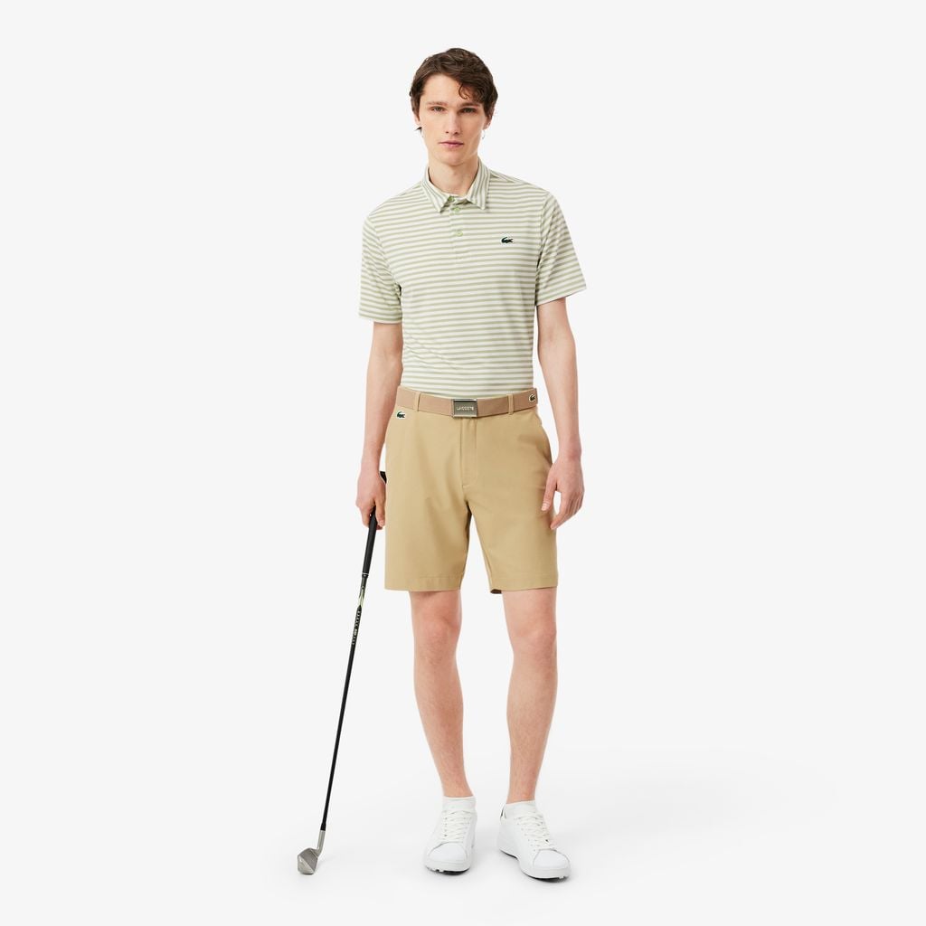 Áo Polo Golf Lacoste Nam Dáng Suông Kẻ Sọc Công Nghệ Thoáng Khí