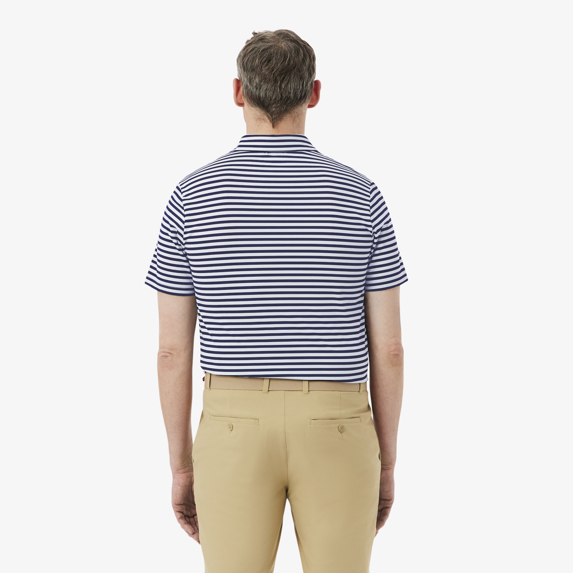Áo Polo Golf Lacoste Nam Dáng Suông Kẻ Sọc Công Nghệ Thoáng Khí