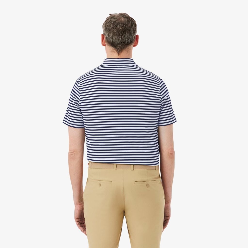 Áo Polo Golf Lacoste Nam Dáng Suông Kẻ Sọc Công Nghệ Thoáng Khí