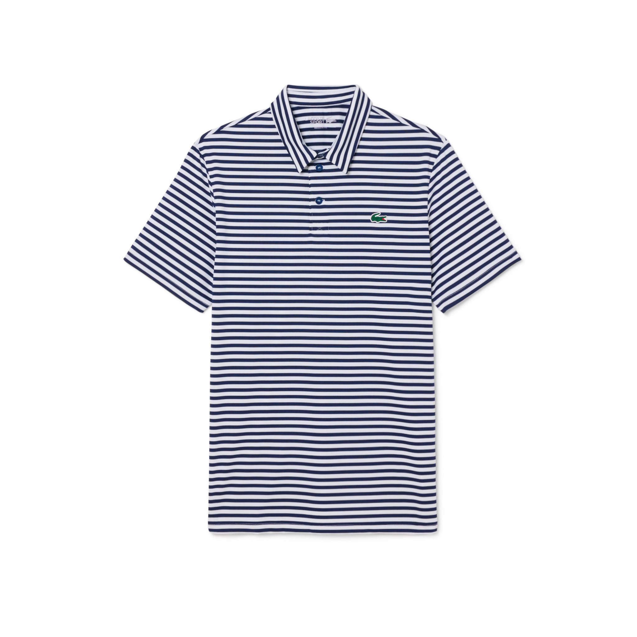 Áo Polo Golf Lacoste Nam Dáng Suông Kẻ Sọc Công Nghệ Thoáng Khí