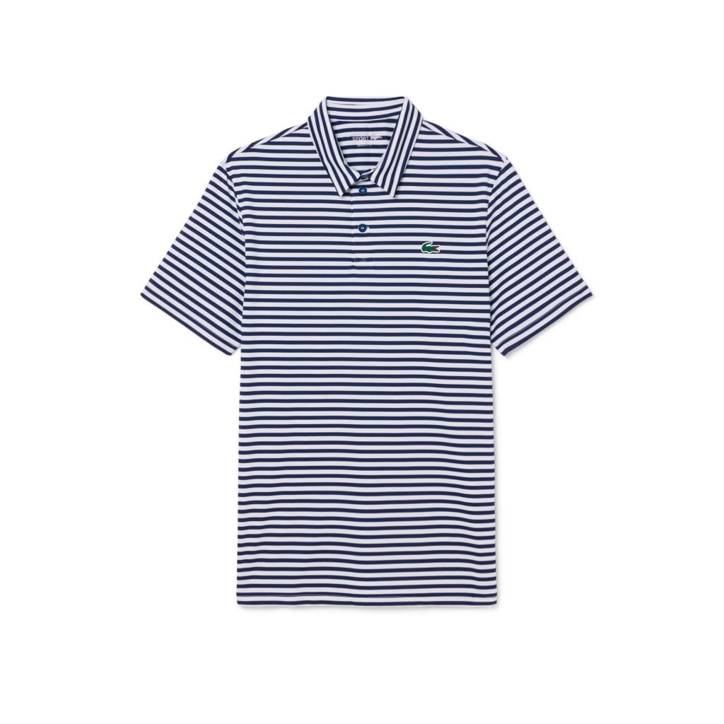 Áo Polo Golf Lacoste Nam Dáng Suông Kẻ Sọc Công Nghệ Thoáng Khí