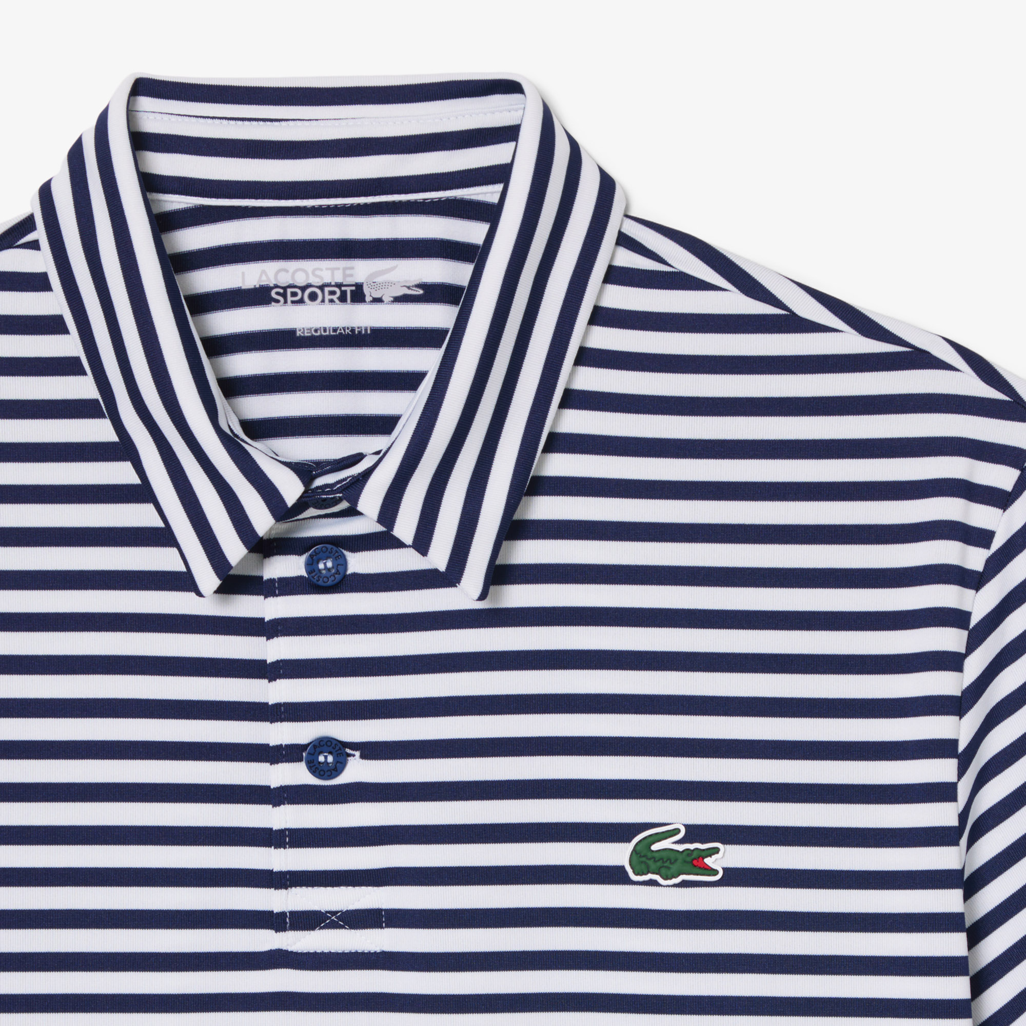 Áo Polo Golf Lacoste Nam Dáng Suông Kẻ Sọc Công Nghệ Thoáng Khí