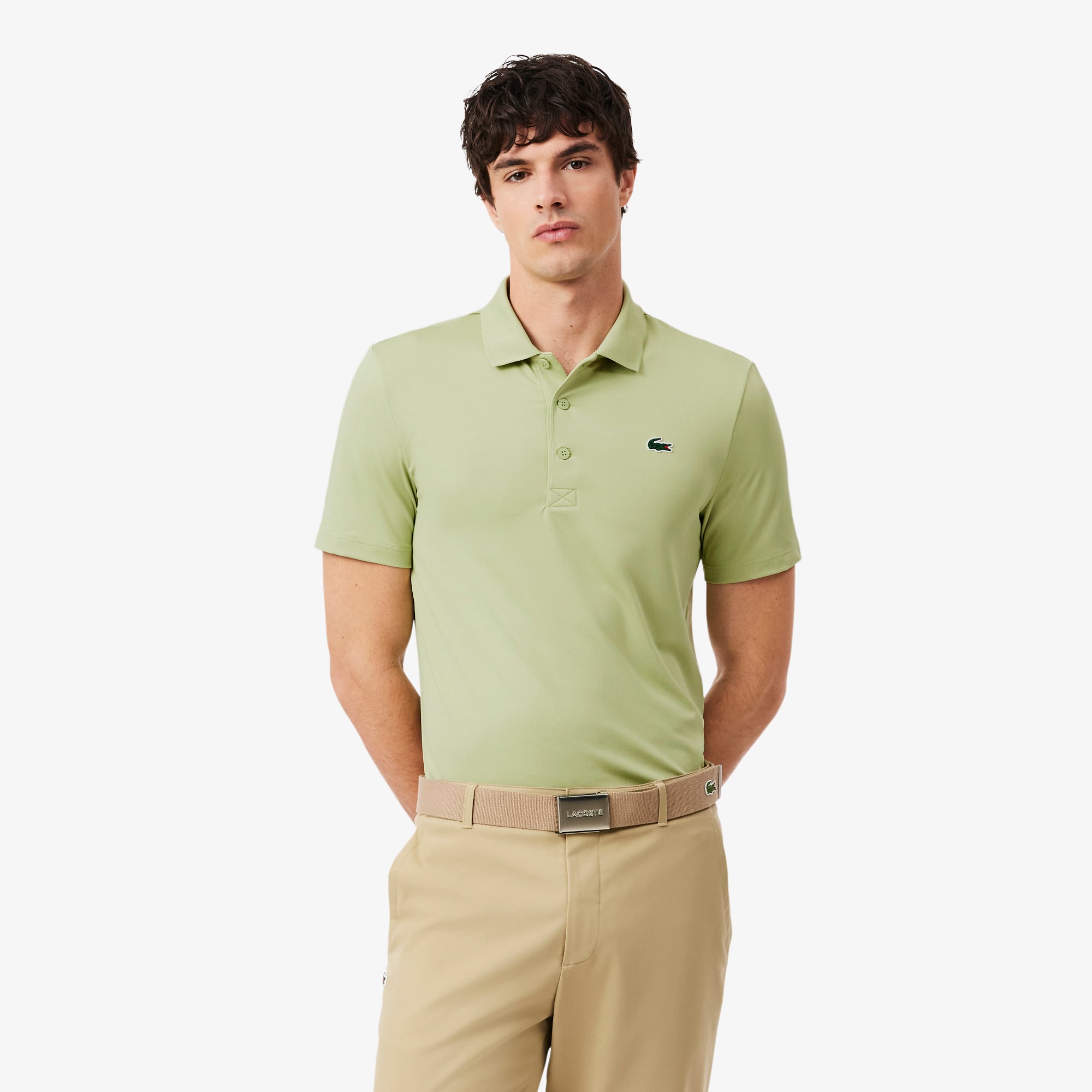 Áo Polo Golf Lacoste Nam Dáng Suông Co Giãn Công Nghệ Thoáng Khí