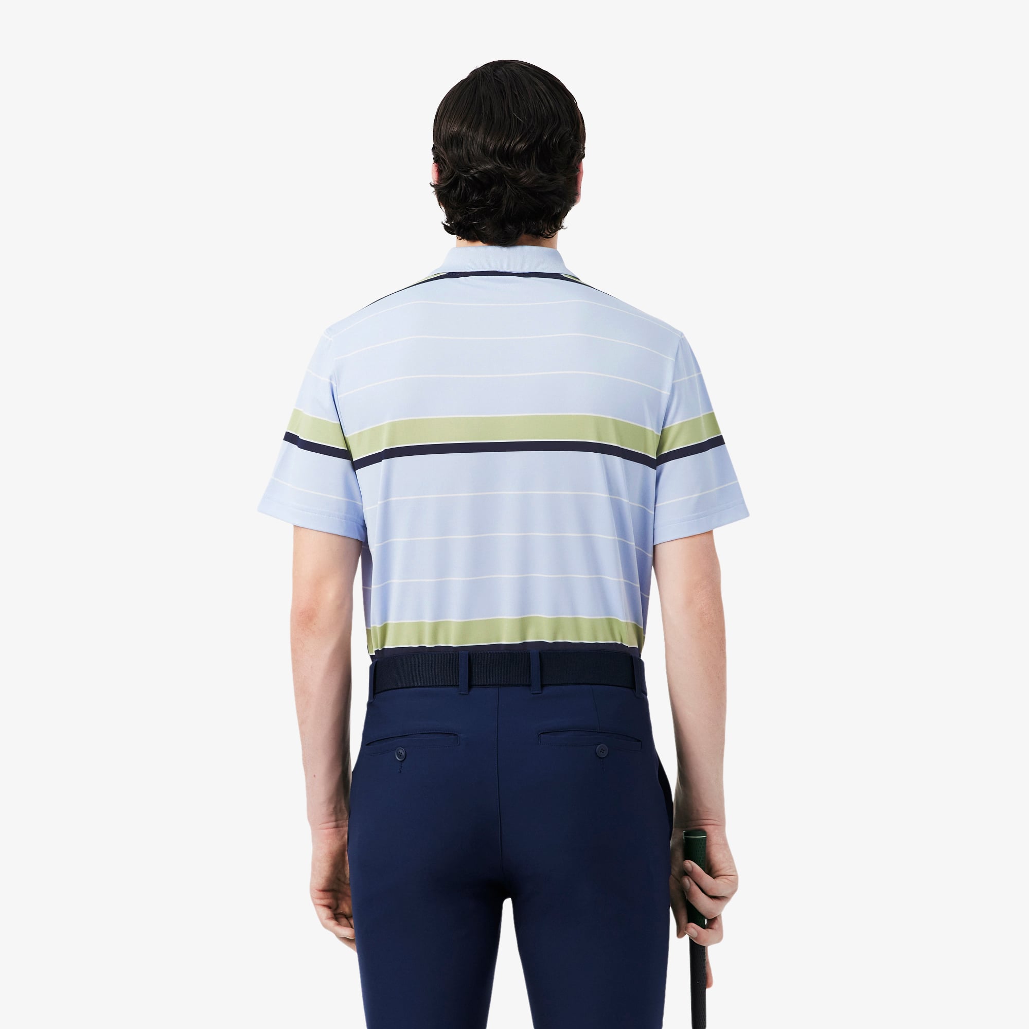 Áo Polo Golf Lacoste Nam Dáng Suông Kẻ Sọc Công Nghệ Thoáng Khí