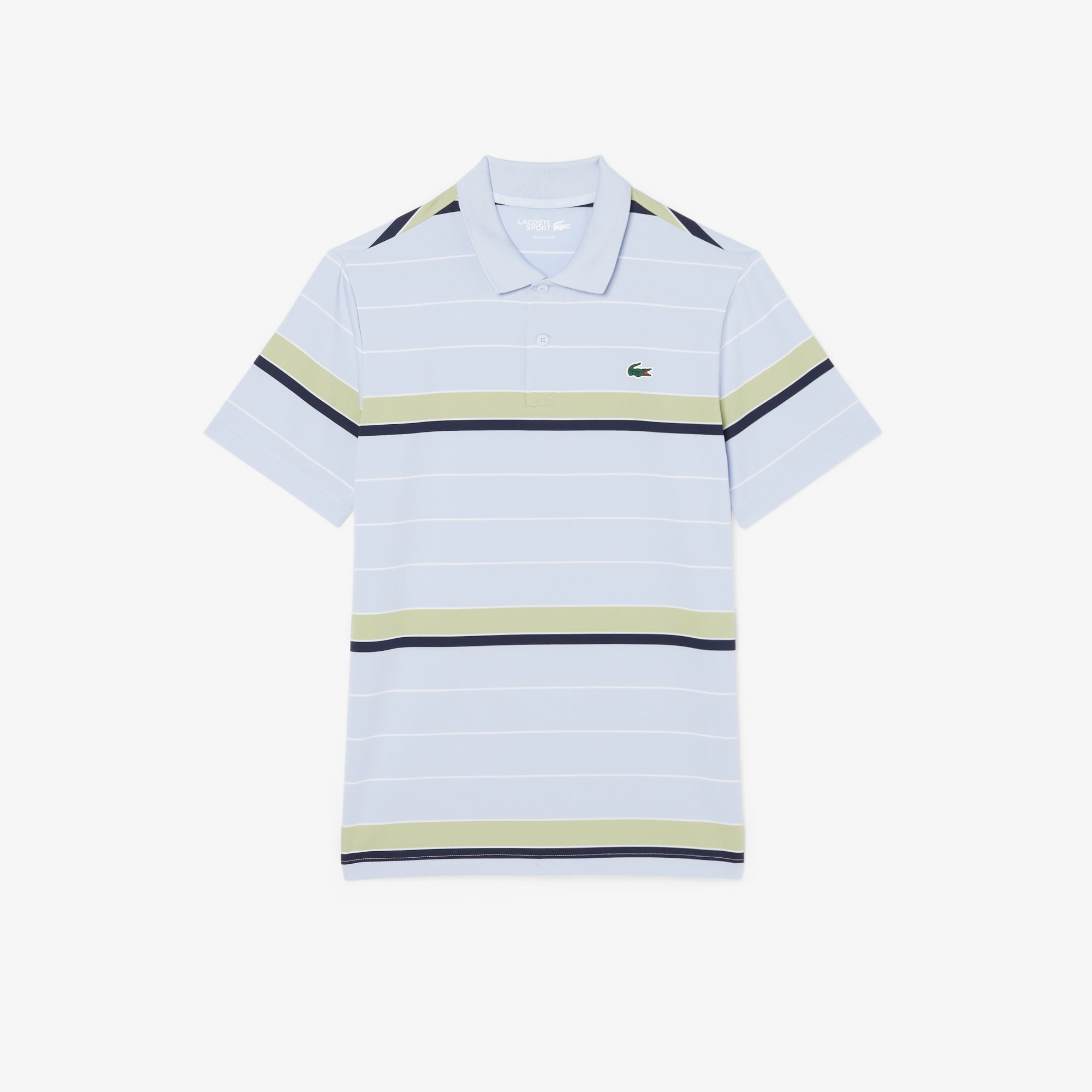 Áo Polo Golf Lacoste Nam Dáng Suông Kẻ Sọc Công Nghệ Thoáng Khí