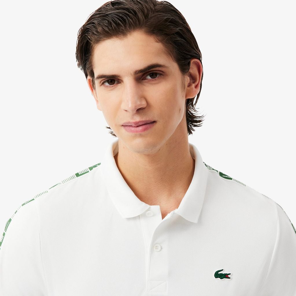 Áo Polo Tennis Lacoste Nam Dáng Suông Sọc Thoáng Khí