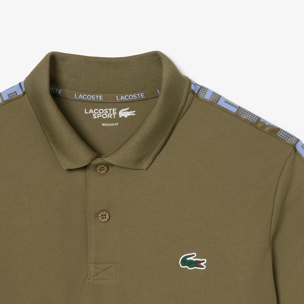 Áo Polo Tennis Lacoste Nam Dáng Suông Sọc Thoáng Khí