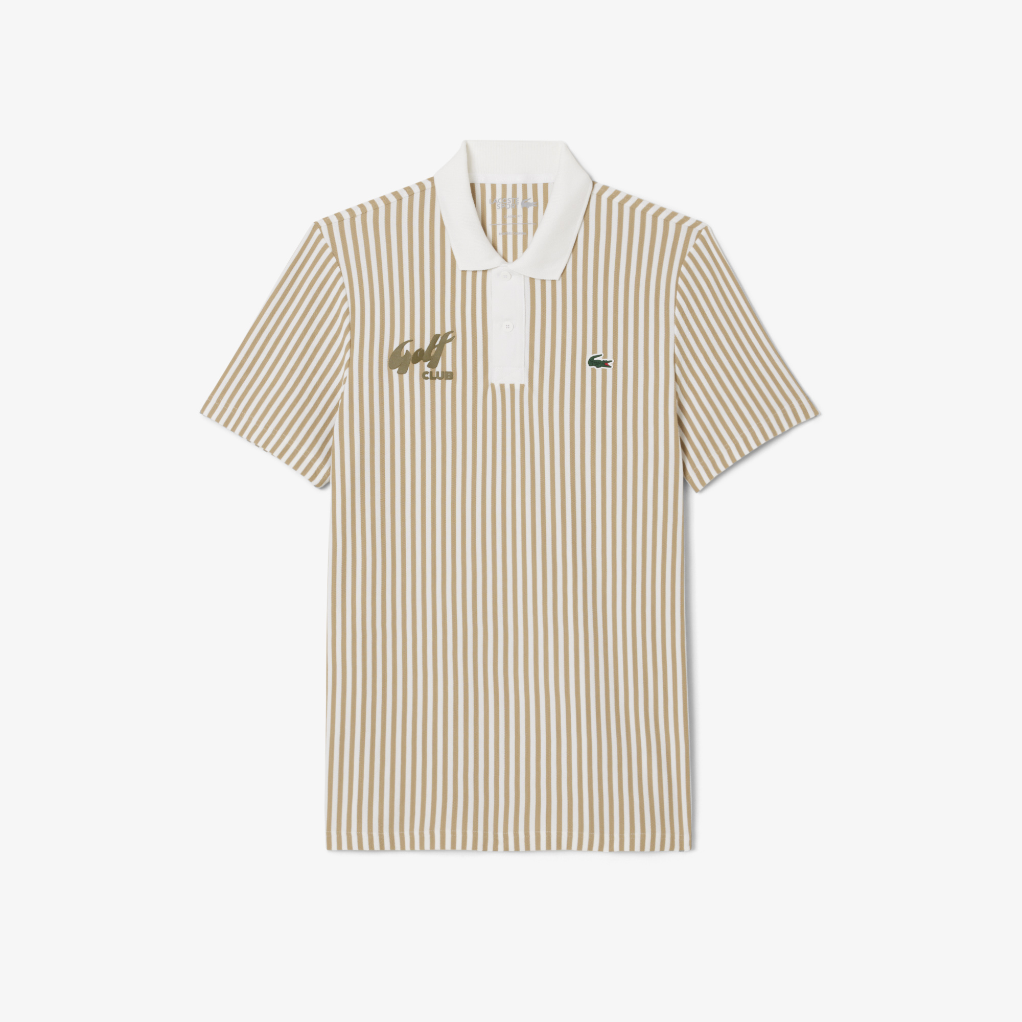 Áo Polo Golf Lacoste Nam Dáng Rộng Sọc Điều Hòa Nhiệt Độ