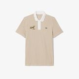 Áo Polo Golf Lacoste Nam Dáng Rộng Sọc Điều Hòa Nhiệt Độ