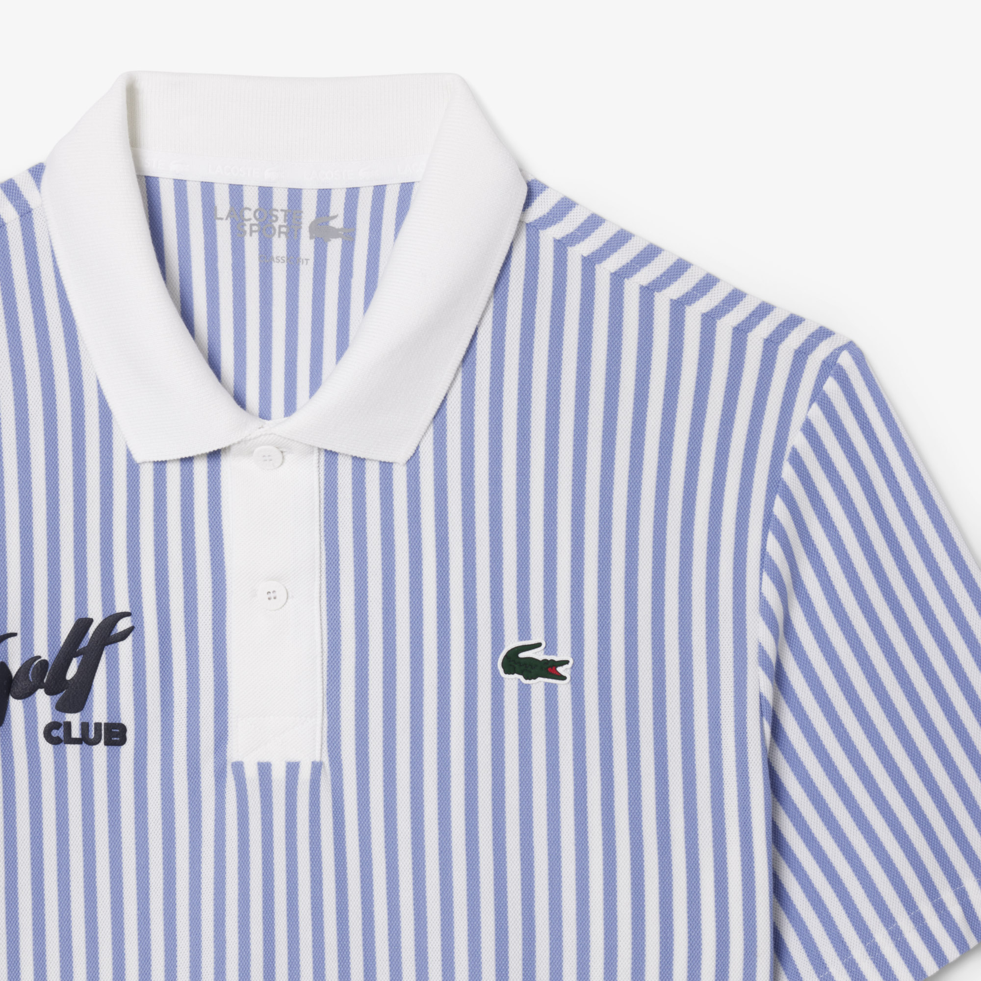 Áo Polo Golf Lacoste Nam Dáng Rộng Sọc Điều Hòa Nhiệt Độ