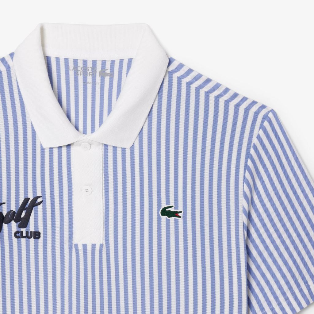 Áo Polo Golf Lacoste Nam Dáng Rộng Sọc Điều Hòa Nhiệt Độ