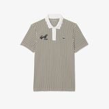 Áo Polo Golf Lacoste Nam Dáng Rộng Sọc Điều Hòa Nhiệt Độ