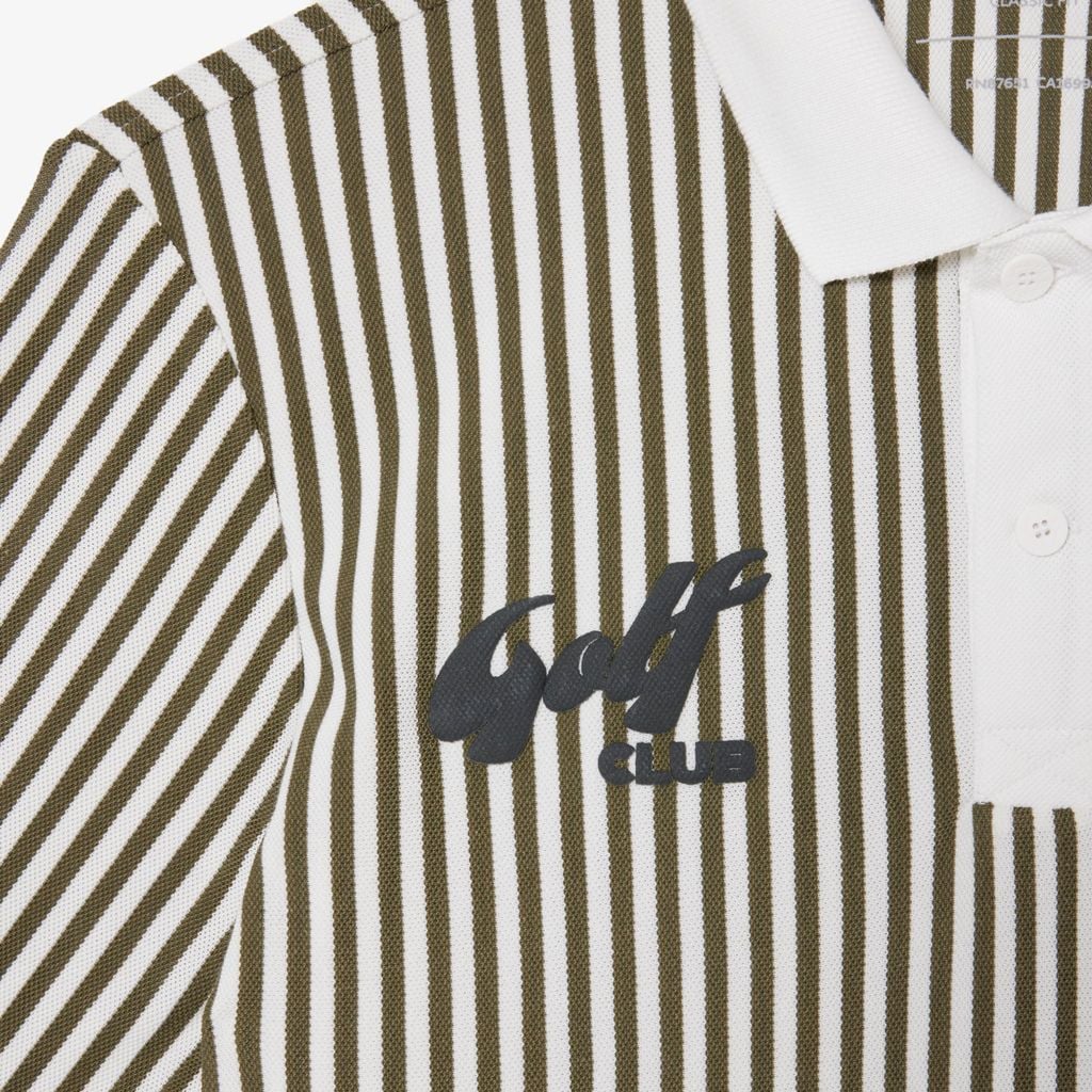 Áo Polo Golf Lacoste Nam Dáng Rộng Sọc Điều Hòa Nhiệt Độ