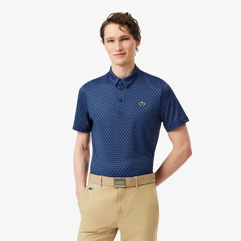 Áo Polo Golf Lacoste Nam Dáng Suông Họa Tiết In