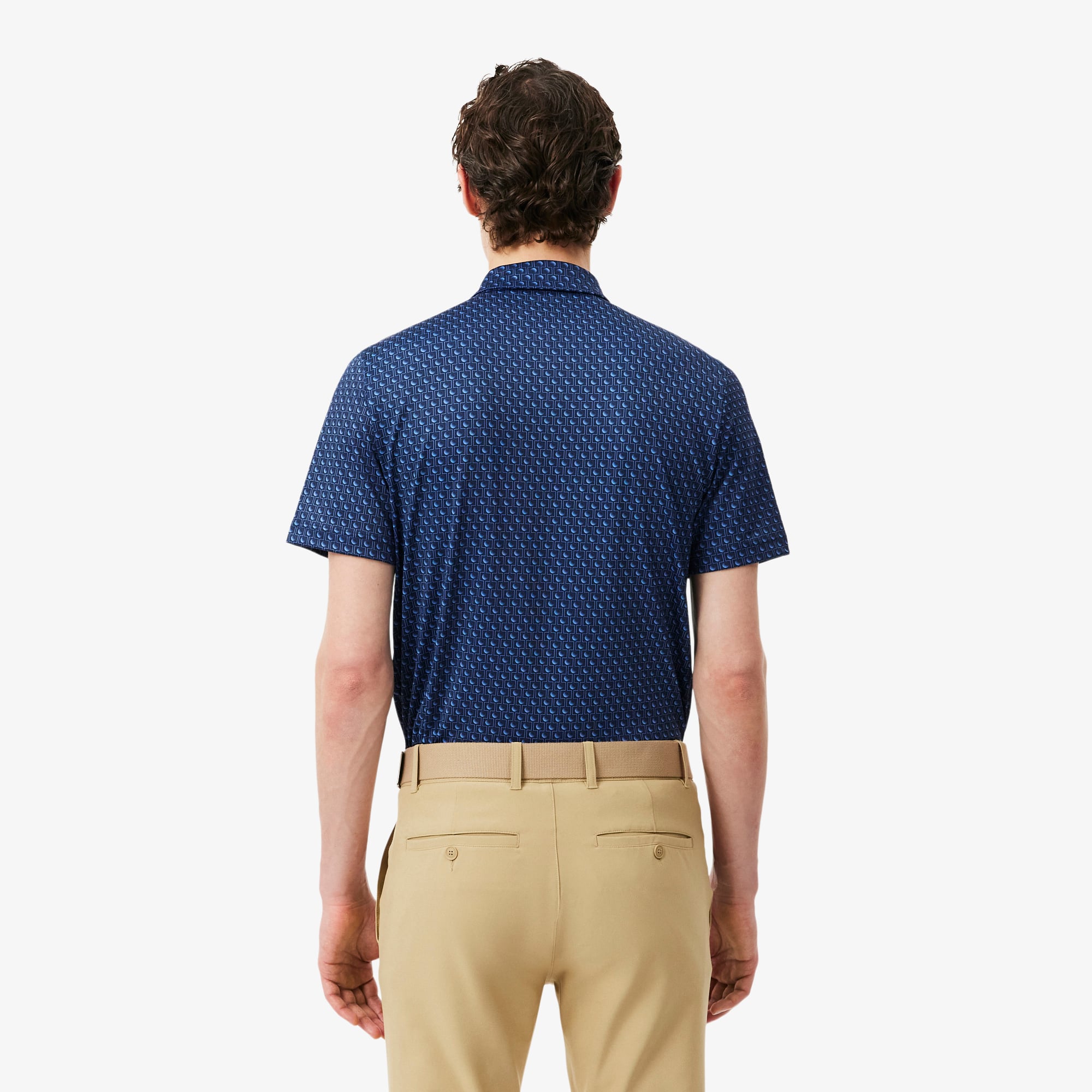 Áo Polo Golf Lacoste Nam Dáng Suông Họa Tiết In