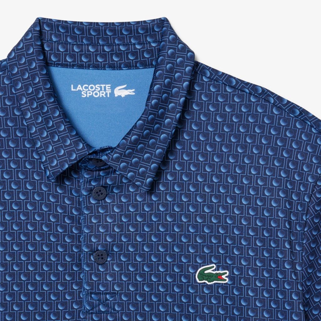 Áo Polo Golf Lacoste Nam Dáng Suông Họa Tiết In