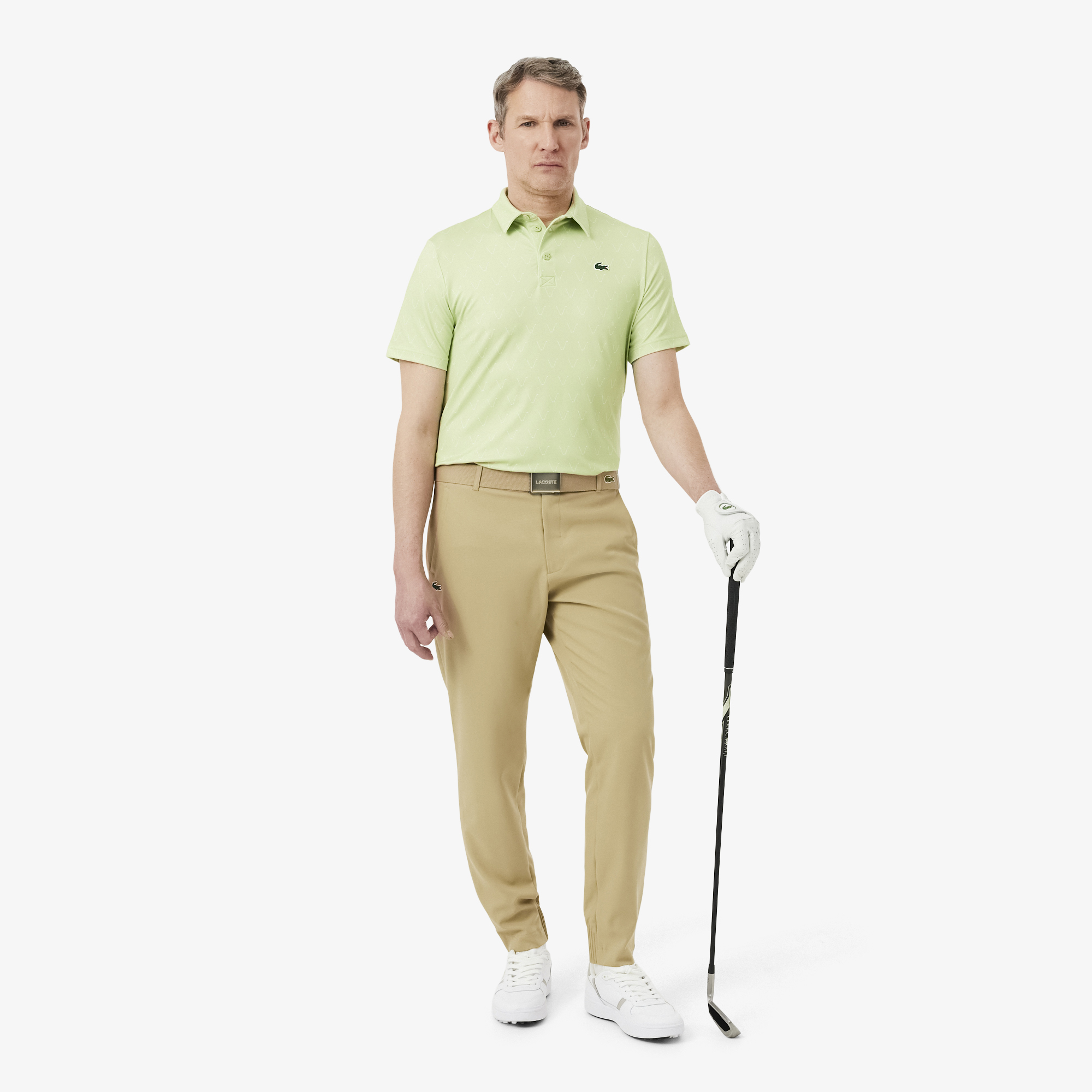 Áo Polo Golf Lacoste Nam Dáng Suông Họa Tiết In