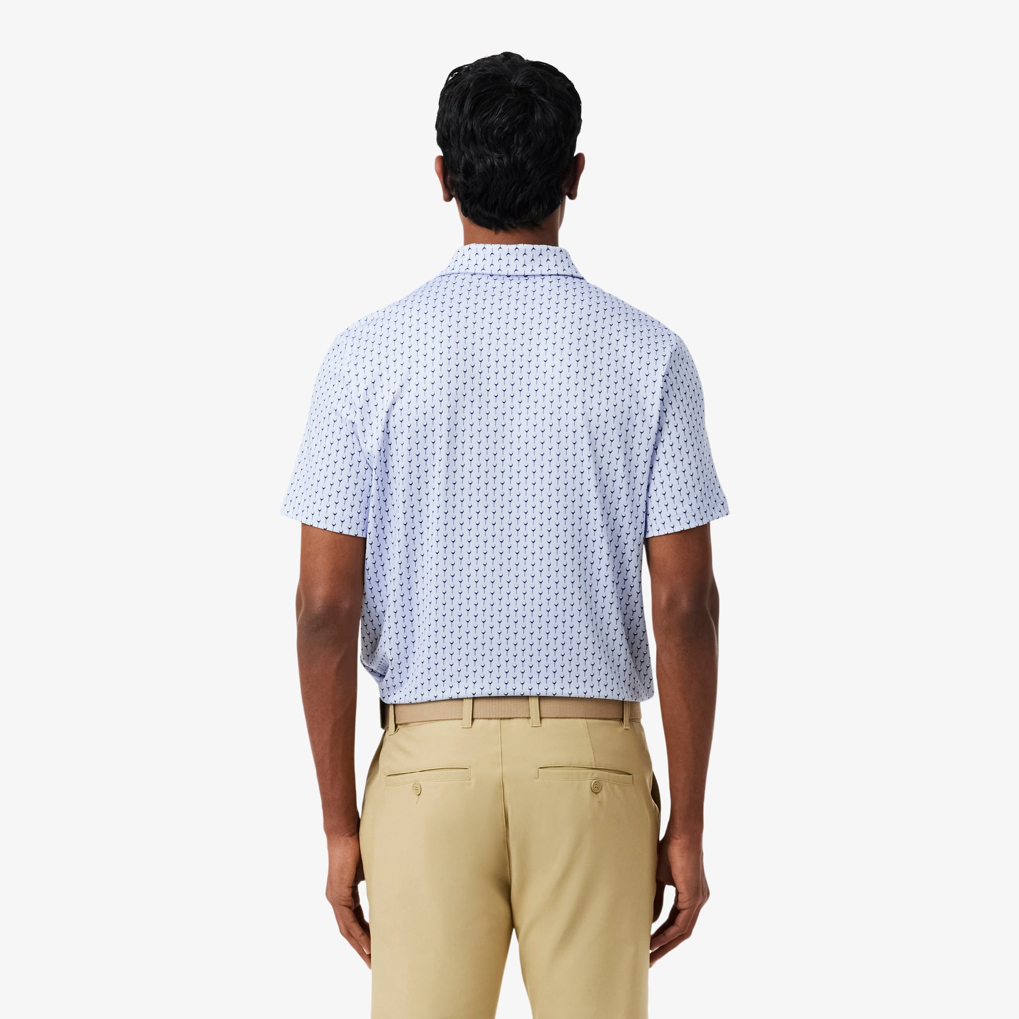 Áo Polo Golf Lacoste Nam Dáng Suông Họa Tiết In