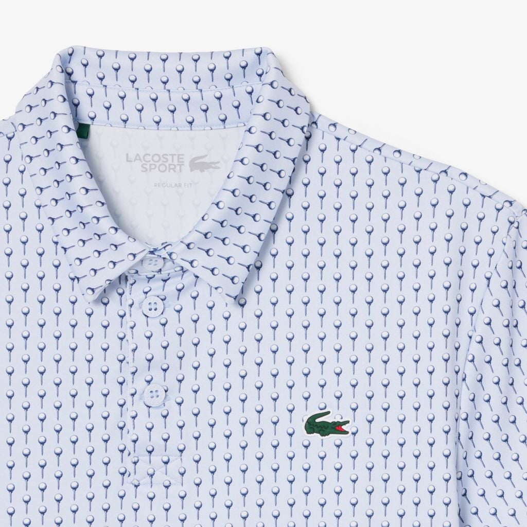 Áo Polo Golf Lacoste Nam Dáng Suông Họa Tiết In