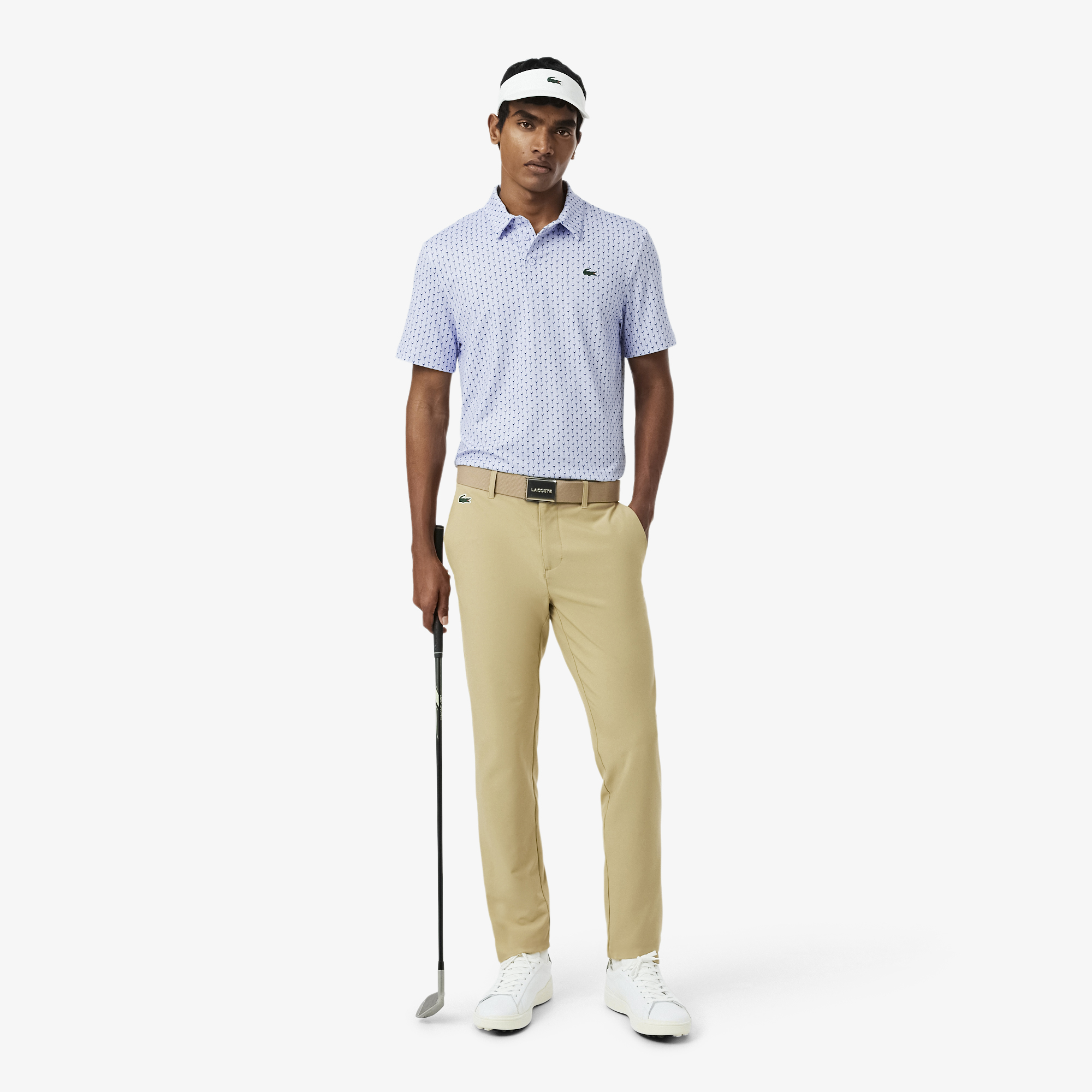 Áo Polo Golf Lacoste Nam Dáng Suông Họa Tiết In