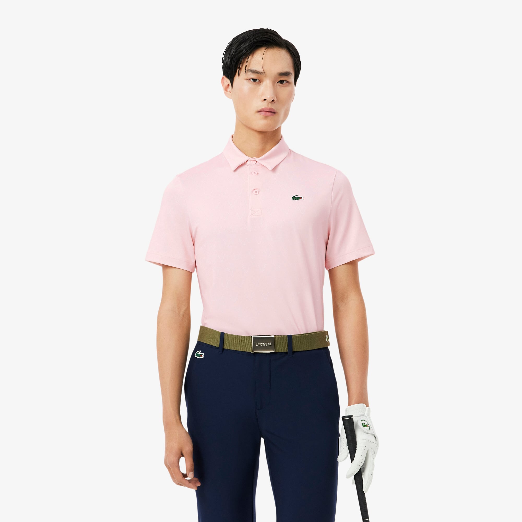 Áo Polo Golf Lacoste Nam Dáng Suông Họa Tiết In