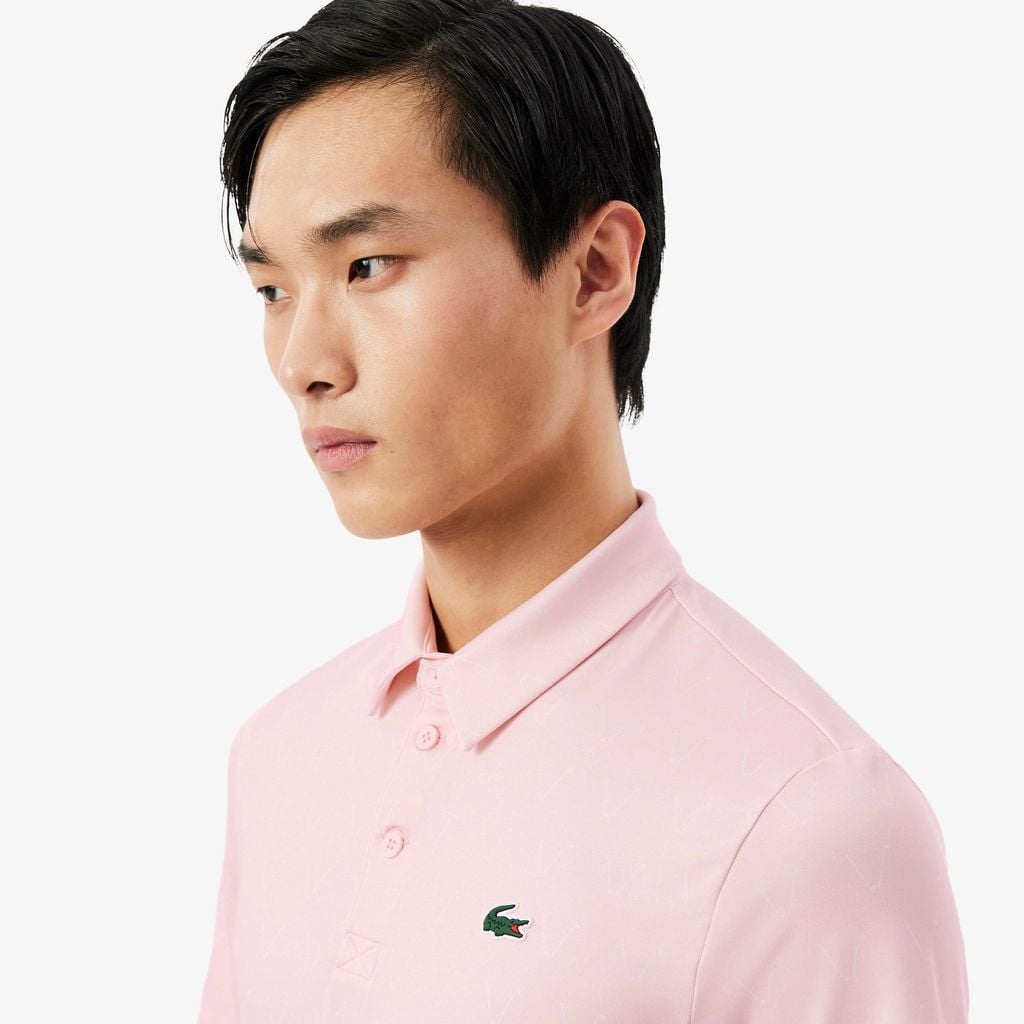 Áo Polo Golf Lacoste Nam Dáng Suông Họa Tiết In