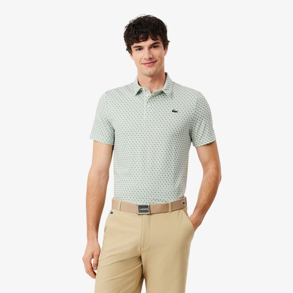 Áo Polo Golf Lacoste Nam Dáng Suông Họa Tiết In
