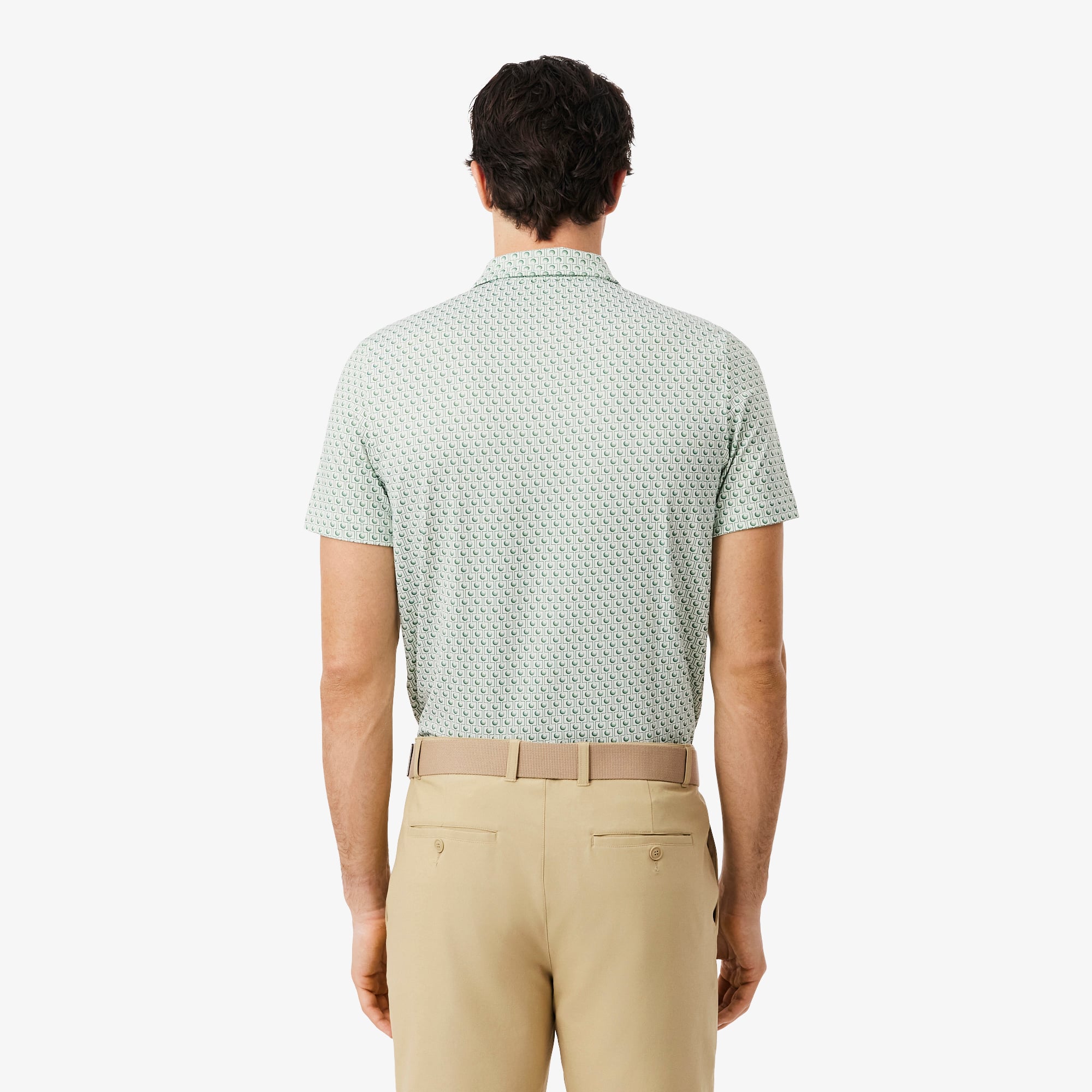 Áo Polo Golf Lacoste Nam Dáng Suông Họa Tiết In