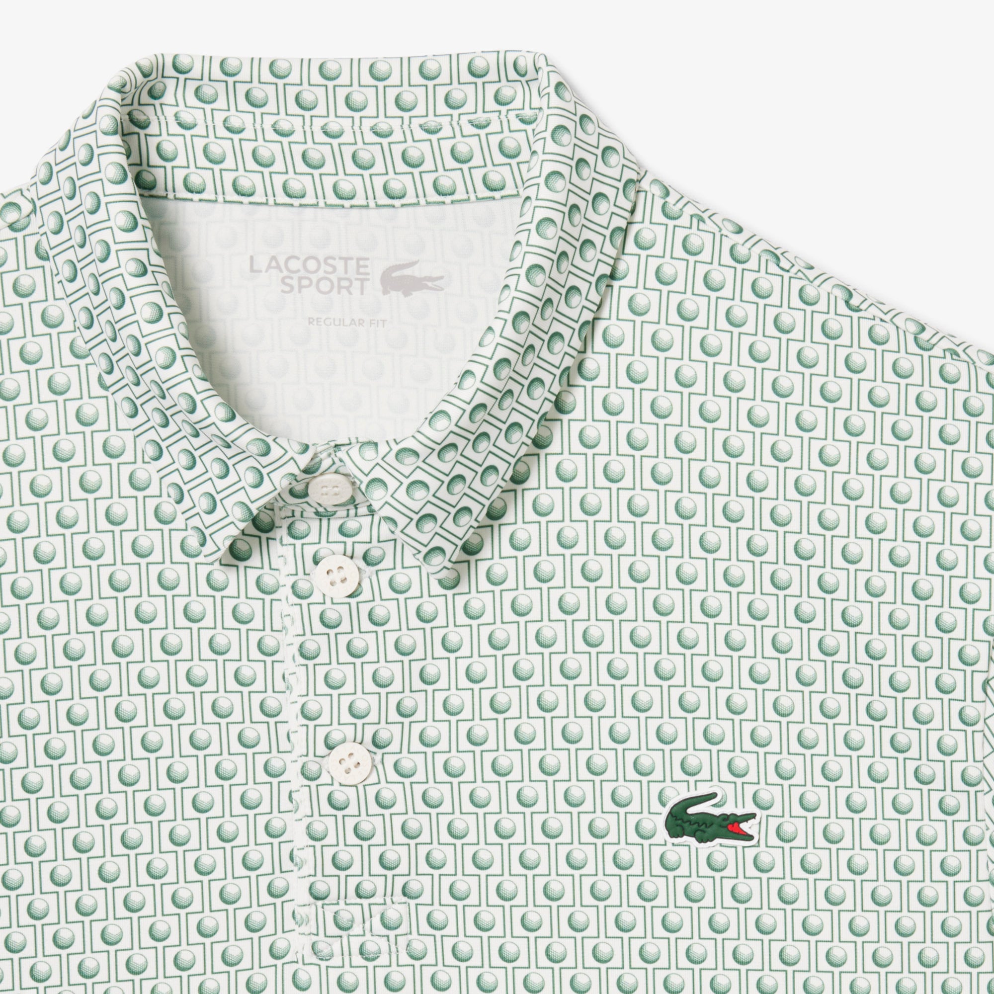 Áo Polo Golf Lacoste Nam Dáng Suông Họa Tiết In