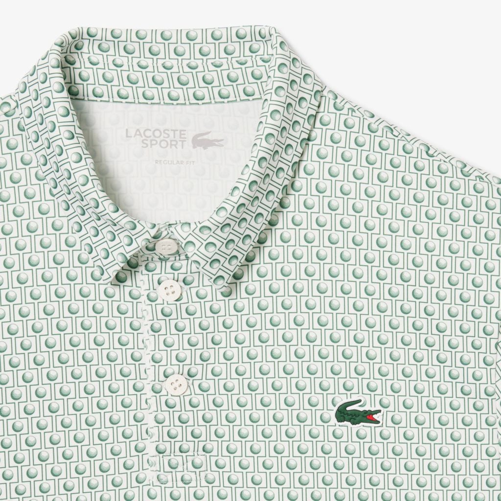 Áo Polo Golf Lacoste Nam Dáng Suông Họa Tiết In