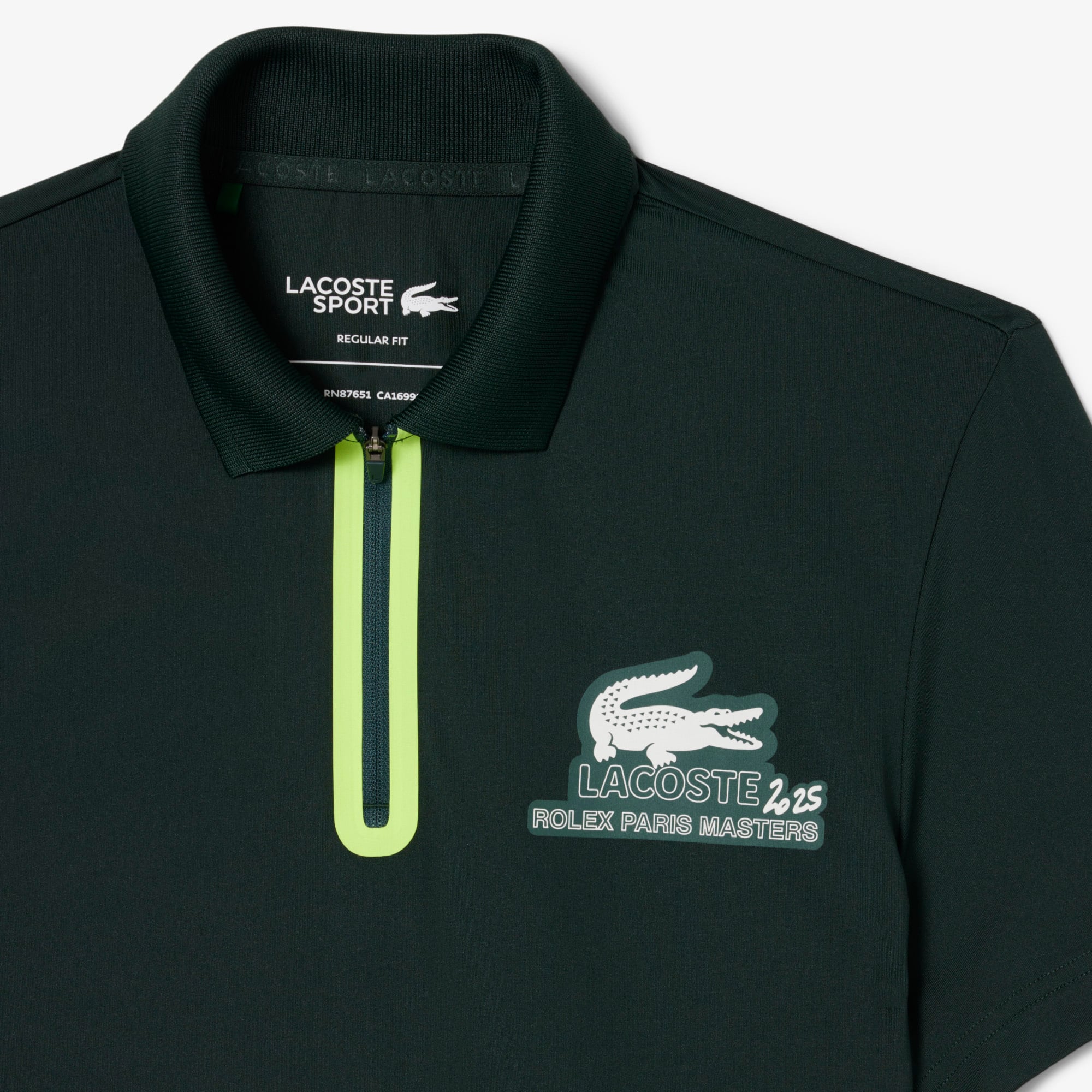 Áo Polo Lacoste Unisex Dáng Suông Ballboy Phiên Bản Rolex Paris Masters