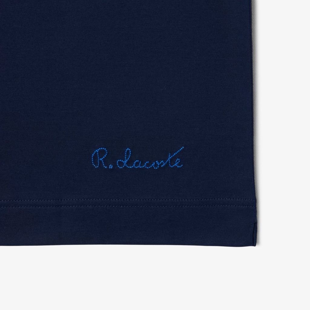 Áo Polo Lacoste Nam Dáng Cổ Điển Cổ Hở Paris Thêu Họa Tiết